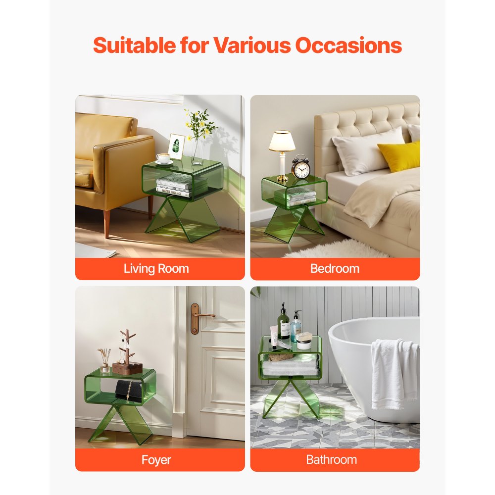 Κομοδίνο VEVOR Ακρυλικό, Μοντέρνο Διαφανές Κομοδίνο με Ράφι Αποθήκευσης, Διαφανές Μικρό Γραφείο για Σαλόνι, Υπνοδωμάτιο, Διακόσμηση Σπιτιού, Δεν Απαιτείται Συναρμολόγηση, 30 x 39,1 x 43 cm (Πράσινο) Κομοδίνο VEVOR Ακρυλικό, Μοντέρνο Διαφανές Κομοδίνο με Ράφι Αποθήκευσης, Διαφανές Μικρό Γραφείο για Σαλόνι, Υπνοδωμάτιο, Διακόσμηση Σπιτιού, Δεν Απαιτείται Συναρμολόγηση, 30 x 39,1 x 43 cm (Πράσινο)