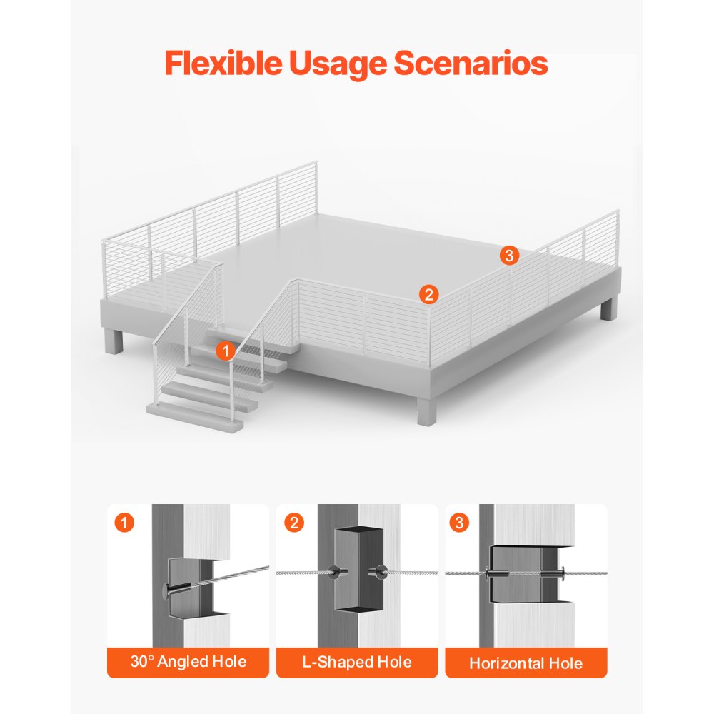 Στύλος κιγκλιδώματος καλωδίων VEVOR, στύλος κιγκλιδώματος σκάλας 42x2x2 ιντσών, με προ-τρυπημένες γωνίες 30°, στύλος ράγας καλωδίων από ανοξείδωτο χάλυβα με οριζόντια και καμπύλη βάση, 1 τεμάχιο, ασημί, 1JZLGZXYS1062TLWC001V0 Στύλος κιγκλιδώματος καλωδίων VEVOR, στύλος κιγκλιδώματος σκάλας 42x2x2 ιντσών, με προ-τρυπημένες γωνίες 30°, στύλος ράγας καλωδίων από ανοξείδωτο χάλυβα με οριζόντια και καμπύλη βάση, 1 τεμάχιο, ασημί, 1JZLGZXYS1062TLWC001V0