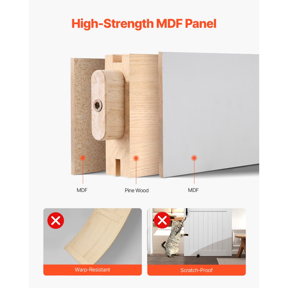 Συρόμενη Πόρτα Αχυρώνα VEVOR, 1067 x 2134mm, Πάνελ MDF υψηλής αντοχής, Πόρτα Αχυρώνα με Κιτ Μηχανισμών, Αδιάβροχη Επιφάνεια PVC, Εύκολη Εγκατάσταση, Πλαίσιο H, Ομαλά και Αθόρυβα Συρόμενη για Σαλόνι, Μπάνιο Συρόμενη Πόρτα Αχυρώνα VEVOR, 1067 x 2134mm, Πάνελ MDF υψηλής αντοχής, Πόρτα Αχυρώνα με Κιτ Μηχανισμών, Αδιάβροχη Επιφάνεια PVC, Εύκολη Εγκατάσταση, Πλαίσιο H, Ομαλά και Αθόρυβα Συρόμενη για Σαλόνι, Μπάνιο