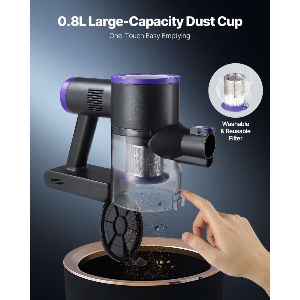 Ασύρματη ηλεκτρική σκούπα VEVOR, μέγιστης ισχύος αναρρόφησης 25KPA, επαναφορτιζόμενη ηλεκτρική σκούπα με κύπελλο σκόνης, ελαφριά ηλεκτρική σκούπα χειρός με χρόνο λειτουργίας 35 λεπτών για το σπίτι, χαλιά, τρίχες κατοικίδιων ζώων, σκληρά δάπεδα Ασύρματη ηλεκτρική σκούπα VEVOR, μέγιστης ισχύος αναρρόφησης 25KPA, επαναφορτιζόμενη ηλεκτρική σκούπα με κύπελλο σκόνης, ελαφριά ηλεκτρική σκούπα χειρός με χρόνο λειτουργίας 35 λεπτών για το σπίτι, χαλιά, τρίχες κατοικίδιων ζώων, σκληρά δάπεδα