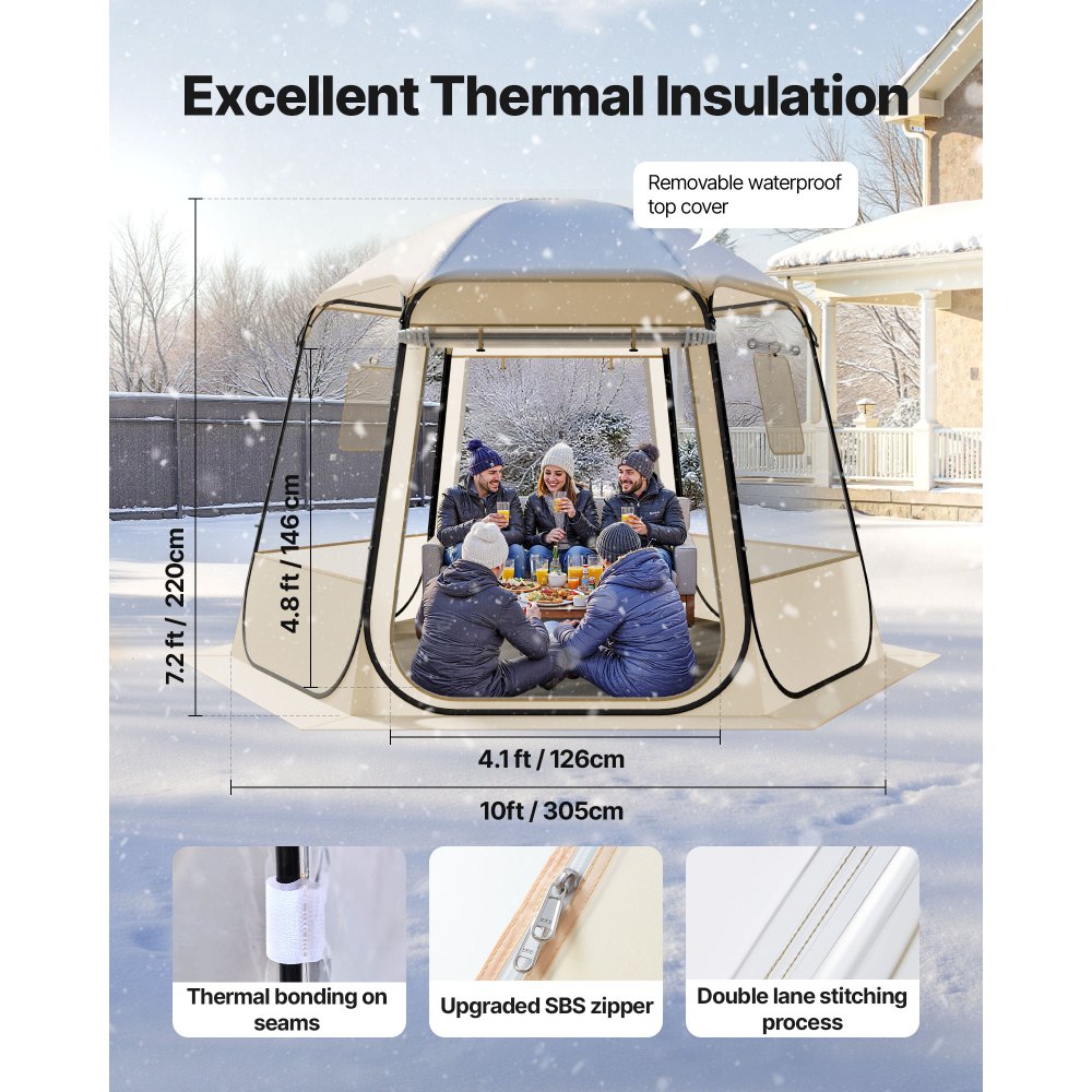 VEVOR Αναδιπλούμενη Σκηνή Bubble, Αδιάβροχη & Ανθεκτική στην UV Ακτινοβολία, Διαφανής Σκηνή Camping, Εξωτερικές Σκηνές Igloo με Θόλο Κήπου και Παράθυρα, Πανοραμική Θέα 540°, για 4-8 Άτομα, Αυλή και Βεράντα VEVOR Αναδιπλούμενη Σκηνή Bubble, Αδιάβροχη & Ανθεκτική στην UV Ακτινοβολία, Διαφανής Σκηνή Camping, Εξωτερικές Σκηνές Igloo με Θόλο Κήπου και Παράθυρα, Πανοραμική Θέα 540°, για 4-8 Άτομα, Αυλή και Βεράντα