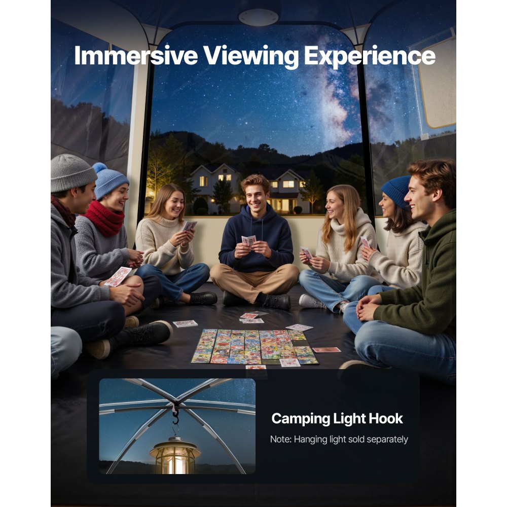 VEVOR Αναδιπλούμενη Σκηνή Bubble, Αδιάβροχη & Ανθεκτική στην UV Ακτινοβολία, Διαφανής Σκηνή Camping, Εξωτερικές Σκηνές Igloo με Θόλο Κήπου και Παράθυρα, Πανοραμική Θέα 540°, για 4-8 Άτομα, Αυλή και Βεράντα VEVOR Αναδιπλούμενη Σκηνή Bubble, Αδιάβροχη & Ανθεκτική στην UV Ακτινοβολία, Διαφανής Σκηνή Camping, Εξωτερικές Σκηνές Igloo με Θόλο Κήπου και Παράθυρα, Πανοραμική Θέα 540°, για 4-8 Άτομα, Αυλή και Βεράντα