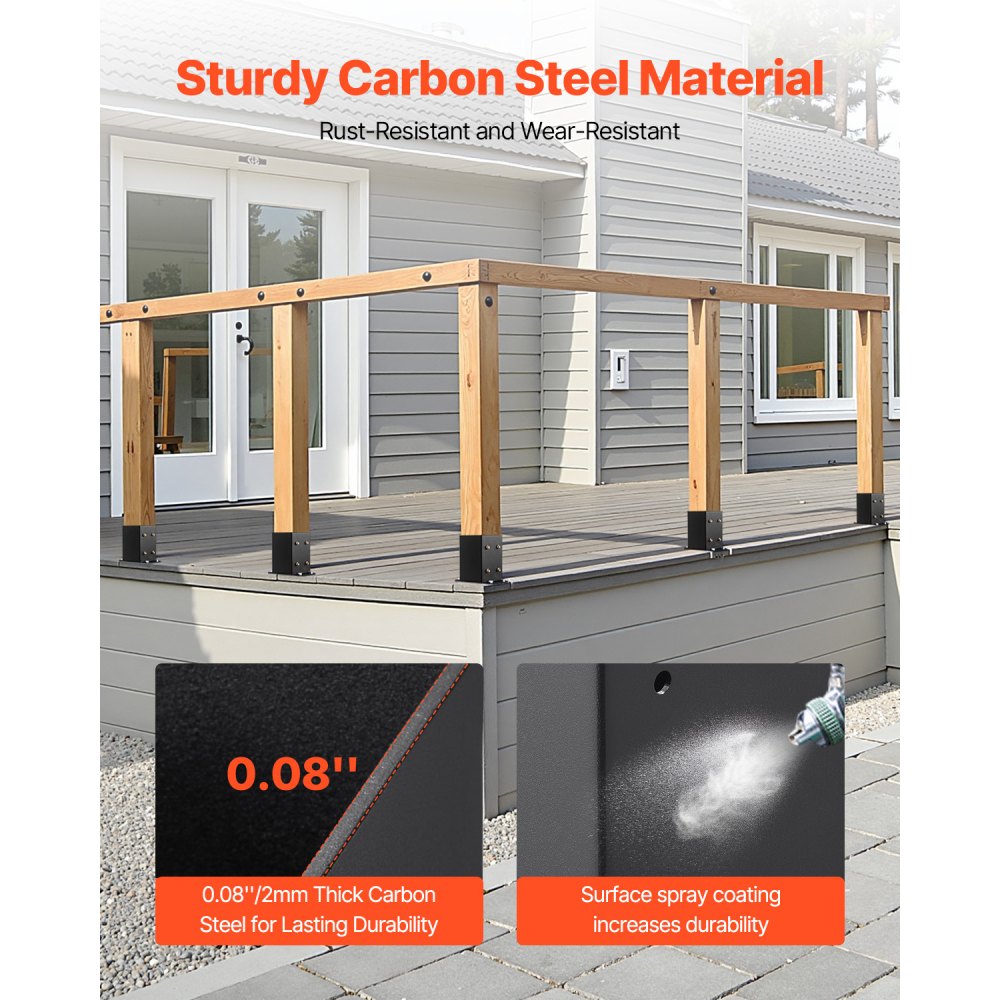 Βάση στύλου VEVOR 4x4 10 τεμάχια, Εσωτερικό μέγεθος 3,6x3,6 ίντσες / 91,44x91,44 mm Στηρίγματα στύλων, Βαρέων καθηκόντων στύλοι καταστρώματος από ανθρακούχο χάλυβα, Ξύλινες στηρίξεις στύλων για πλάκα βάσης στήριξης κιγκλιδώματος καταστρώματος Pavilion, Μαύρο Βάση στύλου VEVOR 4x4 10 τεμάχια, Εσωτερικό μέγεθος 3,6x3,6 ίντσες / 91,44x91,44 mm Στηρίγματα στύλων, Βαρέων καθηκόντων στύλοι καταστρώματος από ανθρακούχο χάλυβα, Ξύλινες στηρίξεις στύλων για πλάκα βάσης στήριξης κιγκλιδώματος καταστρώματος Pavilion, Μαύρο