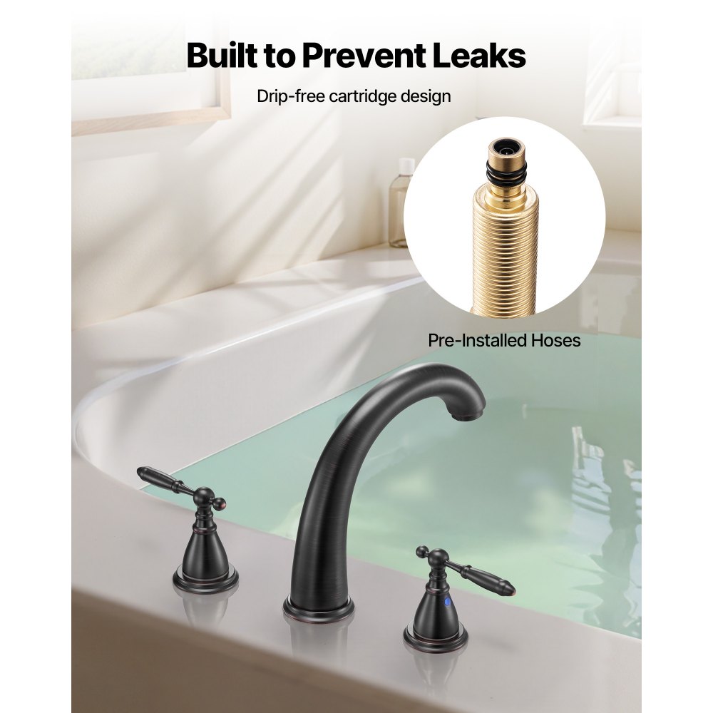 Βρύση μπανιέρας VEVOR Roman, Σετ βρυσών μπανιέρας με λαιμόκοψη και 2 λαβές, Βρύσες μπανιέρας Roman με βάση για φροντίδα μωρού, Μπάνιο ενηλίκων, Βρύση μπανιέρας με καταρράκτη 3 οπών, Χάλκινο, Σχεδιασμός στόμιο υψηλού τόξου Βρύση μπανιέρας VEVOR Roman, Σετ βρυσών μπανιέρας με λαιμόκοψη και 2 λαβές, Βρύσες μπανιέρας Roman με βάση για φροντίδα μωρού, Μπάνιο ενηλίκων, Βρύση μπανιέρας με καταρράκτη 3 οπών, Χάλκινο, Σχεδιασμός στόμιο υψηλού τόξου