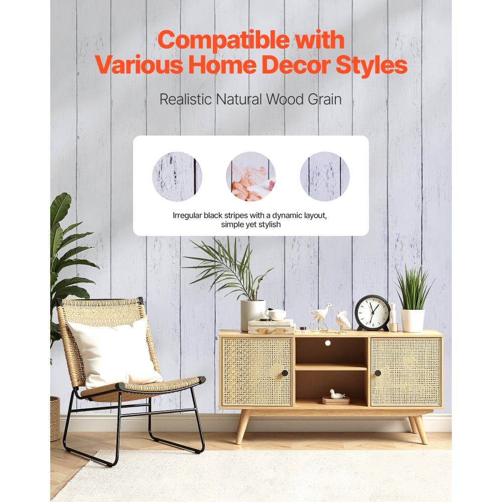 Ταπετσαρία τοίχου VEVOR Peel and Stick, 45cm x 12m Χαρτί επαφής λευκό με υφή ξύλου, αδιάβροχο, αυτοκόλλητο, εύκολο στον καθαρισμό και ξεφλούδισμα, διακοσμητικό βινύλιο τοίχου, για υπνοδωμάτιο, κουζίνα, γραφείο, μπάνιο, γραφείο Ταπετσαρία τοίχου VEVOR Peel and Stick, 45cm x 12m Χαρτί επαφής λευκό με υφή ξύλου, αδιάβροχο, αυτοκόλλητο, εύκολο στον καθαρισμό και ξεφλούδισμα, διακοσμητικό βινύλιο τοίχου, για υπνοδωμάτιο, κουζίνα, γραφείο, μπάνιο, γραφείο