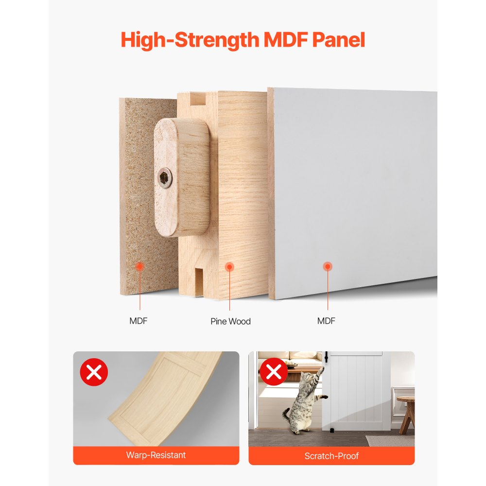 Συρόμενη Πόρτα Αχυρώνα VEVOR, 914 x 2134mm, Πάνελ MDF υψηλής αντοχής, Πόρτα Αχυρώνα με Κιτ Μηχανισμών, Αδιάβροχη Επιφάνεια PVC, Εύκολη Εγκατάσταση, Πλαίσιο H, Ομαλά και Αθόρυβα Συρόμενη για Σαλόνι, Μπάνιο Συρόμενη Πόρτα Αχυρώνα VEVOR, 914 x 2134mm, Πάνελ MDF υψηλής αντοχής, Πόρτα Αχυρώνα με Κιτ Μηχανισμών, Αδιάβροχη Επιφάνεια PVC, Εύκολη Εγκατάσταση, Πλαίσιο H, Ομαλά και Αθόρυβα Συρόμενη για Σαλόνι, Μπάνιο