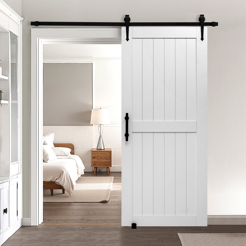 Συρόμενη Πόρτα Αχυρώνα VEVOR, 914 x 2134mm, Πάνελ MDF υψηλής αντοχής, Πόρτα Αχυρώνα με Κιτ Μηχανισμών, Αδιάβροχη Επιφάνεια PVC, Εύκολη Εγκατάσταση, Πλαίσιο H, Ομαλά και Αθόρυβα Συρόμενη για Σαλόνι, Μπάνιο Συρόμενη Πόρτα Αχυρώνα VEVOR, 914 x 2134mm, Πάνελ MDF υψηλής αντοχής, Πόρτα Αχυρώνα με Κιτ Μηχανισμών, Αδιάβροχη Επιφάνεια PVC, Εύκολη Εγκατάσταση, Πλαίσιο H, Ομαλά και Αθόρυβα Συρόμενη για Σαλόνι, Μπάνιο