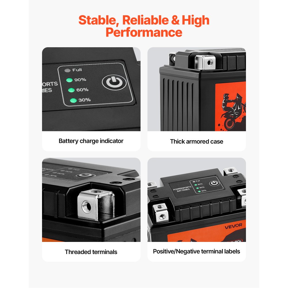 Μπαταρία μοτοσικλέτας VEVOR, 12 Volt 2Ah, προφορτισμένη μπαταρία λιθίου LiFePO4 για Powersports, χωρίς συντήρηση και υψηλής απόδοσης, συμβατή με ATV, μοτοσικλέτα, τζετ σκι, σκούτερ, UTV και άλλα Μπαταρία μοτοσικλέτας VEVOR, 12 Volt 2Ah, προφορτισμένη μπαταρία λιθίου LiFePO4 για Powersports, χωρίς συντήρηση και υψηλής απόδοσης, συμβατή με ATV, μοτοσικλέτα, τζετ σκι, σκούτερ, UTV και άλλα