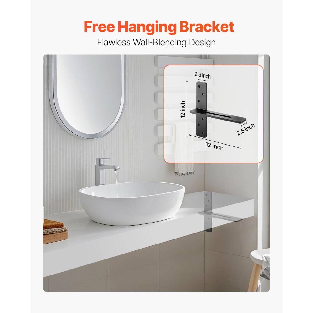 Βάσεις ραφιών VEVOR T 2 τεμάχια, χωρητικότητα βάρους 90 kg, 304,8 x 73,5 x 304,8 mm, Βάσεις βαρέως τύπου από συμπαγές χάλυβα για ράφια, Στήριγμα πάγκου με πλωτή βάση και βίδες Βάσεις ραφιών VEVOR T 2 τεμάχια, χωρητικότητα βάρους 90 kg, 304,8 x 73,5 x 304,8 mm, Βάσεις βαρέως τύπου από συμπαγές χάλυβα για ράφια, Στήριγμα πάγκου με πλωτή βάση και βίδες