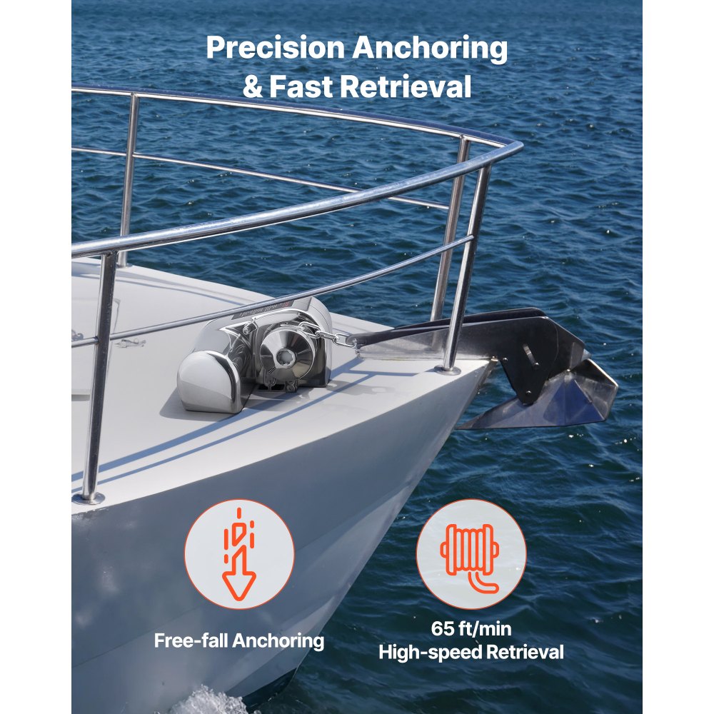 Οριζόντιο βαρούλκο ψαρέματος VEVOR, 12V DC 600W, Συστήματα αγκύρωσης βαρούλκου κατάλληλο για αλυσίδα 6,35 mm ή νάιλον σχοινί 14,3 & 15,9 mm, Μέγιστη έλξη 260 kg, κατασκευή από ανοξείδωτο χάλυβα 316, για σκάφη 7-9 m Οριζόντιο βαρούλκο ψαρέματος VEVOR, 12V DC 600W, Συστήματα αγκύρωσης βαρούλκου κατάλληλο για αλυσίδα 6,35 mm ή νάιλον σχοινί 14,3 & 15,9 mm, Μέγιστη έλξη 260 kg, κατασκευή από ανοξείδωτο χάλυβα 316, για σκάφη 7-9 m