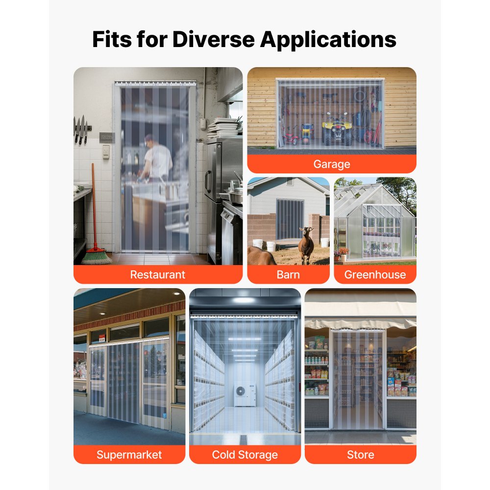 VEVOR Διαφανής Λωρίδα Κουρτίνας PVC, Ύψος 2,1 m x Πλάτος 0,9 m x Πάχος 2 mm, 6 τεμάχια Λωρίδες Κουρτίνας για Ψυγείο Κατάψυξης, Θερμομονωτικές Λωρίδες Πλαστικής Πόρτας για Αποθήκη, Κατάψυξη, Πόρτες Γκαράζ VEVOR Διαφανής Λωρίδα Κουρτίνας PVC, Ύψος 2,1 m x Πλάτος 0,9 m x Πάχος 2 mm, 6 τεμάχια Λωρίδες Κουρτίνας για Ψυγείο Κατάψυξης, Θερμομονωτικές Λωρίδες Πλαστικής Πόρτας για Αποθήκη, Κατάψυξη, Πόρτες Γκαράζ