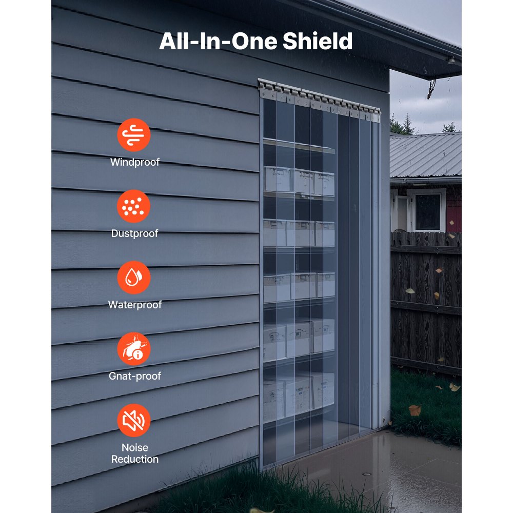 VEVOR Διαφανής Λωρίδα Κουρτίνας PVC, Ύψος 2,1 m x Πλάτος 1,8 m x Πάχος 2 mm, 12 τεμάχια Λωρίδες Κουρτίνας για Ψυγείο Κατάψυξης, Λείες Αδιάβροχες Λωρίδες Πλαστικής Πόρτας για Αποθήκη, Κατάψυξη, Πόρτες Γκαράζ VEVOR Διαφανής Λωρίδα Κουρτίνας PVC, Ύψος 2,1 m x Πλάτος 1,8 m x Πάχος 2 mm, 12 τεμάχια Λωρίδες Κουρτίνας για Ψυγείο Κατάψυξης, Λείες Αδιάβροχες Λωρίδες Πλαστικής Πόρτας για Αποθήκη, Κατάψυξη, Πόρτες Γκαράζ