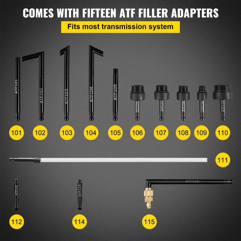 Αντλία λαδιού κιβωτίου ταχυτήτων VEVOR, 2 κατευθύνσεων, σύστημα αναπλήρωσης ATF, δοσομετρητής λαδιού και υγρού, μεγάλης χωρητικότητας 10 λίτρων, σετ εργαλείων αντλίας λαδιού αυτόματου κιβωτίου ταχυτήτων με 14 τεμάχια προσαρμογείς πλήρωσης ATF Αντλία λαδιού κιβωτίου ταχυτήτων VEVOR, 2 κατευθύνσεων, σύστημα αναπλήρωσης ATF, δοσομετρητής λαδιού και υγρού, μεγάλης χωρητικότητας 10 λίτρων, σετ εργαλείων αντλίας λαδιού αυτόματου κιβωτίου ταχυτήτων με 14 τεμάχια προσαρμογείς πλήρωσης ATF