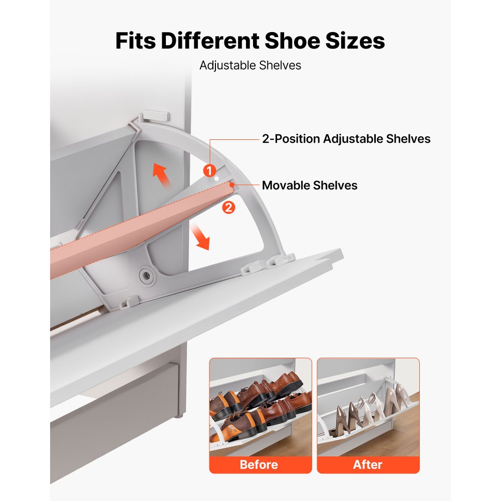 Παπουτσοθήκη VEVOR με 3 αναδιπλούμενα συρτάρια, Μοντέρνο ντουλάπι αποθήκευσης παπουτσιών με συσκευή κατά της ανατροπής, Ανεξάρτητη θήκη οργάνωσης παπουτσιών, Ιδανικό για είσοδο, διάδρομο, υπνοδωμάτιο, σαλόνι, ντουλάπα, λευκό Παπουτσοθήκη VEVOR με 3 αναδιπλούμενα συρτάρια, Μοντέρνο ντουλάπι αποθήκευσης παπουτσιών με συσκευή κατά της ανατροπής, Ανεξάρτητη θήκη οργάνωσης παπουτσιών, Ιδανικό για είσοδο, διάδρομο, υπνοδωμάτιο, σαλόνι, ντουλάπα, λευκό