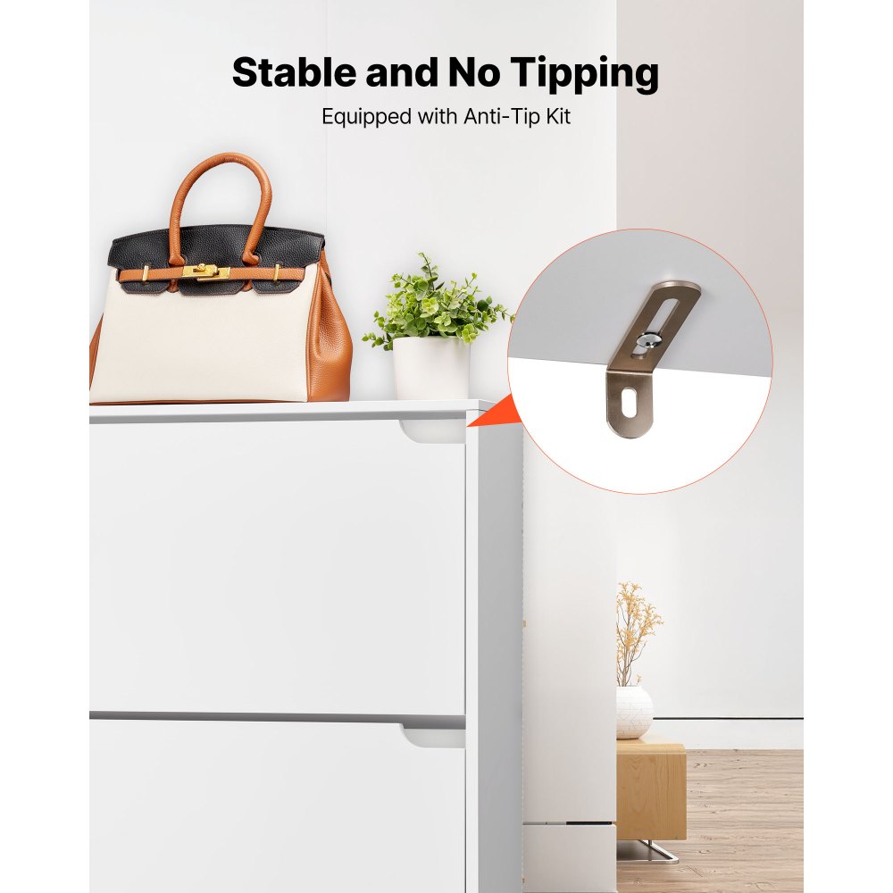 Παπουτσοθήκη VEVOR με 3 αναδιπλούμενα συρτάρια, Μοντέρνο ντουλάπι αποθήκευσης παπουτσιών με συσκευή κατά της ανατροπής, Ανεξάρτητη θήκη οργάνωσης παπουτσιών, Ιδανικό για είσοδο, διάδρομο, υπνοδωμάτιο, σαλόνι, ντουλάπα, λευκό Παπουτσοθήκη VEVOR με 3 αναδιπλούμενα συρτάρια, Μοντέρνο ντουλάπι αποθήκευσης παπουτσιών με συσκευή κατά της ανατροπής, Ανεξάρτητη θήκη οργάνωσης παπουτσιών, Ιδανικό για είσοδο, διάδρομο, υπνοδωμάτιο, σαλόνι, ντουλάπα, λευκό