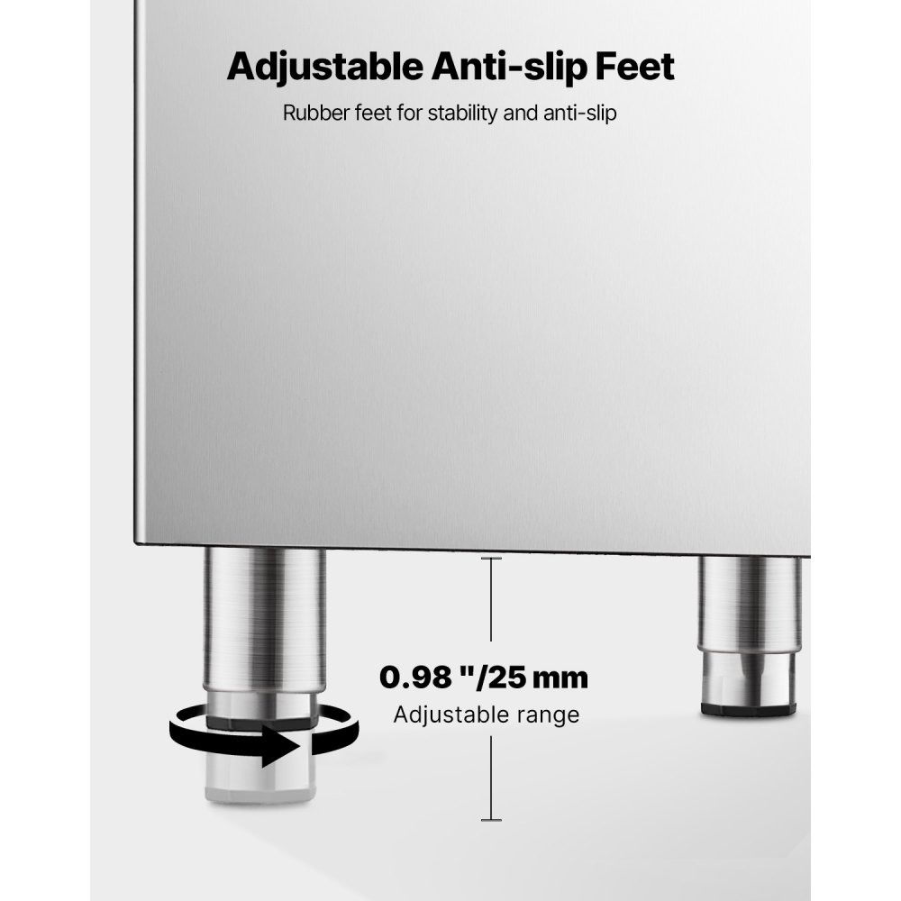 Κάδος αποθήκευσης πάγου VEVOR Επαγγελματικός, Κάδος πάγου από ανοξείδωτο ατσάλι χωρητικότητας 136 κιλών, Επαγγελματικός κάδος αποθήκευσης πάγου με ρυθμιζόμενα αντιολισθητικά πόδια από καουτσούκ, κατάλληλος για εστιατόρια, ξενοδοχεία και καταστήματα ποτών Κάδος αποθήκευσης πάγου VEVOR Επαγγελματικός, Κάδος πάγου από ανοξείδωτο ατσάλι χωρητικότητας 136 κιλών, Επαγγελματικός κάδος αποθήκευσης πάγου με ρυθμιζόμενα αντιολισθητικά πόδια από καουτσούκ, κατάλληλος για εστιατόρια, ξενοδοχεία και καταστήματα ποτών