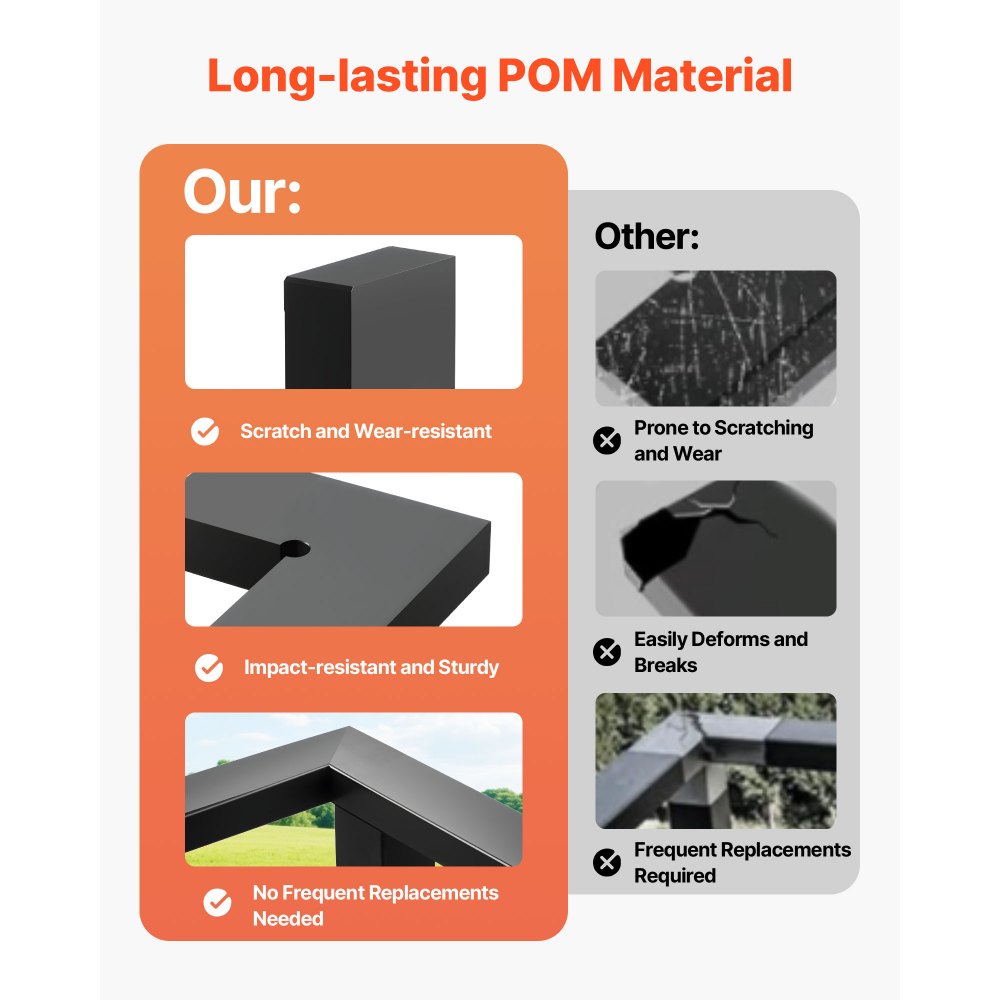 VEVOR Πακέτο 2 Γωνιακών Συνδετήρων για Κουπαστή, Αξεσουάρ Επέκτασης Κουπαστής Σκάλας, Εξαρτήματα Συνδετήρα Κουπαστής POM για Ορθογώνια Κουπαστή Καλωδίου, Σύστημα Σιδηροδρομικής Σύνδεσης Καταστρώματος Εξωτερικού Χώρου, Ματ Μαύρο, HT-05 VEVOR Πακέτο 2 Γωνιακών Συνδετήρων για Κουπαστή, Αξεσουάρ Επέκτασης Κουπαστής Σκάλας, Εξαρτήματα Συνδετήρα Κουπαστής POM για Ορθογώνια Κουπαστή Καλωδίου, Σύστημα Σιδηροδρομικής Σύνδεσης Καταστρώματος Εξωτερικού Χώρου, Ματ Μαύρο, HT-05