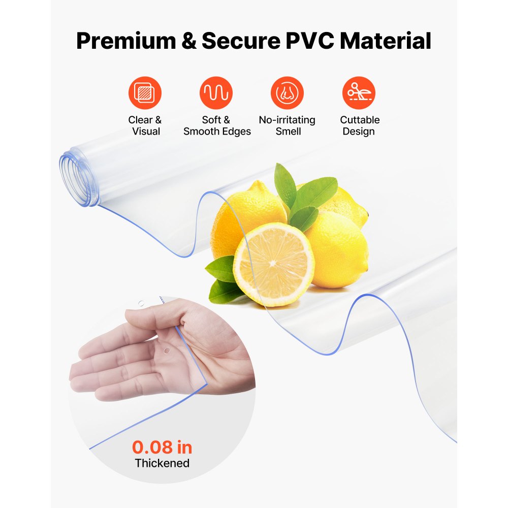 VEVOR Διαφανής Λωρίδα Κουρτίνας PVC, Ύψος 2,1 m x Πλάτος 0,9 m x Πάχος 2 mm, 6 τεμάχια Λωρίδες Κουρτίνας για Ψυγείο Κατάψυξης, Λείες Αδιάβροχες Λωρίδες Πλαστικής Πόρτας για Αποθήκη, Κατάψυξη, Πόρτες Γκαράζ VEVOR Διαφανής Λωρίδα Κουρτίνας PVC, Ύψος 2,1 m x Πλάτος 0,9 m x Πάχος 2 mm, 6 τεμάχια Λωρίδες Κουρτίνας για Ψυγείο Κατάψυξης, Λείες Αδιάβροχες Λωρίδες Πλαστικής Πόρτας για Αποθήκη, Κατάψυξη, Πόρτες Γκαράζ