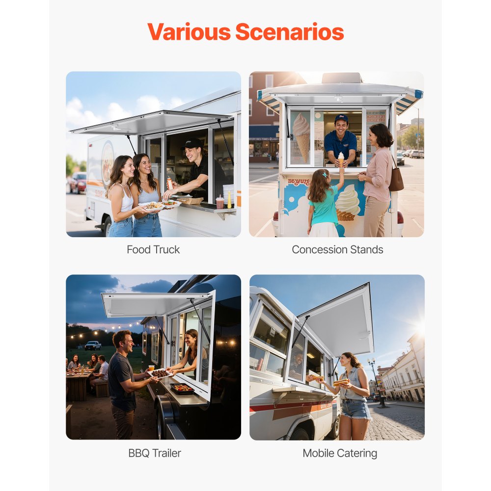 Παράθυρο VEVOR Concession 135x84 cm, Παράθυρο σέρβις από κράμα αλουμινίου για φορτηγό τροφίμων, Παράθυρο σερβιρίσματος με βάση έως 85 μοίρες με 4 συρόμενα παράθυρα, τέντα και γάντζο έλξης, για ρυμουλκούμενα μεταφοράς Παράθυρο VEVOR Concession 135x84 cm, Παράθυρο σέρβις από κράμα αλουμινίου για φορτηγό τροφίμων, Παράθυρο σερβιρίσματος με βάση έως 85 μοίρες με 4 συρόμενα παράθυρα, τέντα και γάντζο έλξης, για ρυμουλκούμενα μεταφοράς