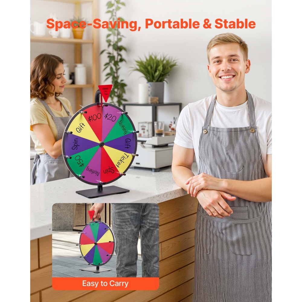 Τροχός Βραβείων VEVOR 305 mm, Τροχός Βραβείων 10 Θέσεων με Βάση, Επιτραπέζια Ρουλέτα Τύχης με Ξηρό Σβήσιμο και 2 Μαρκαδόρους, 5 Χρώματα, Εύκολη Συναρμολόγηση, για Πάρτι, Παμπ, Εμπορική Έκθεση, Καρναβάλι, Εκδηλώσεις Τροχός Βραβείων VEVOR 305 mm, Τροχός Βραβείων 10 Θέσεων με Βάση, Επιτραπέζια Ρουλέτα Τύχης με Ξηρό Σβήσιμο και 2 Μαρκαδόρους, 5 Χρώματα, Εύκολη Συναρμολόγηση, για Πάρτι, Παμπ, Εμπορική Έκθεση, Καρναβάλι, Εκδηλώσεις