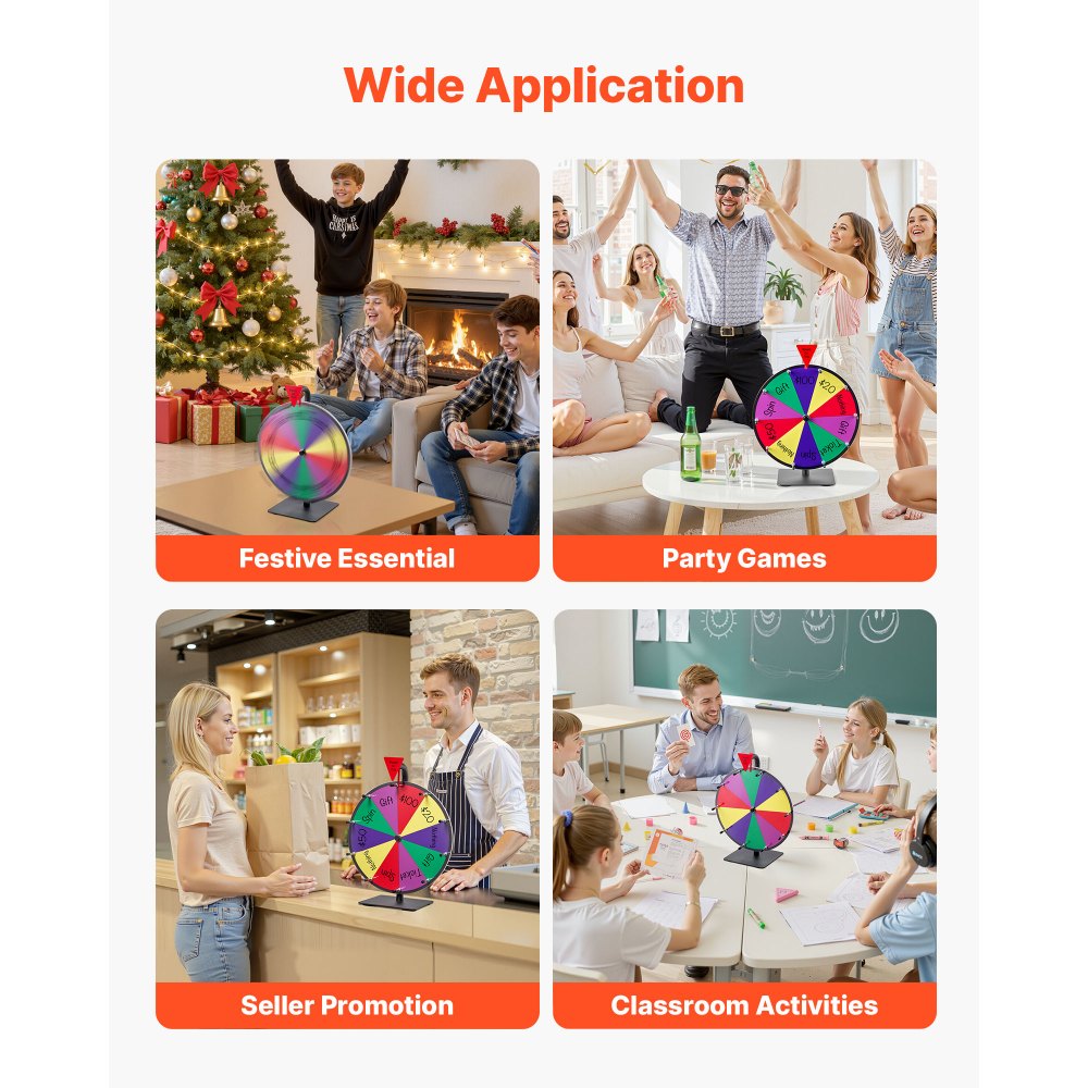 Τροχός Βραβείων VEVOR 305 mm, Τροχός Βραβείων 10 Θέσεων με Βάση, Επιτραπέζια Ρουλέτα Τύχης με Ξηρό Σβήσιμο και 2 Μαρκαδόρους, 5 Χρώματα, Εύκολη Συναρμολόγηση, για Πάρτι, Παμπ, Εμπορική Έκθεση, Καρναβάλι, Εκδηλώσεις Τροχός Βραβείων VEVOR 305 mm, Τροχός Βραβείων 10 Θέσεων με Βάση, Επιτραπέζια Ρουλέτα Τύχης με Ξηρό Σβήσιμο και 2 Μαρκαδόρους, 5 Χρώματα, Εύκολη Συναρμολόγηση, για Πάρτι, Παμπ, Εμπορική Έκθεση, Καρναβάλι, Εκδηλώσεις