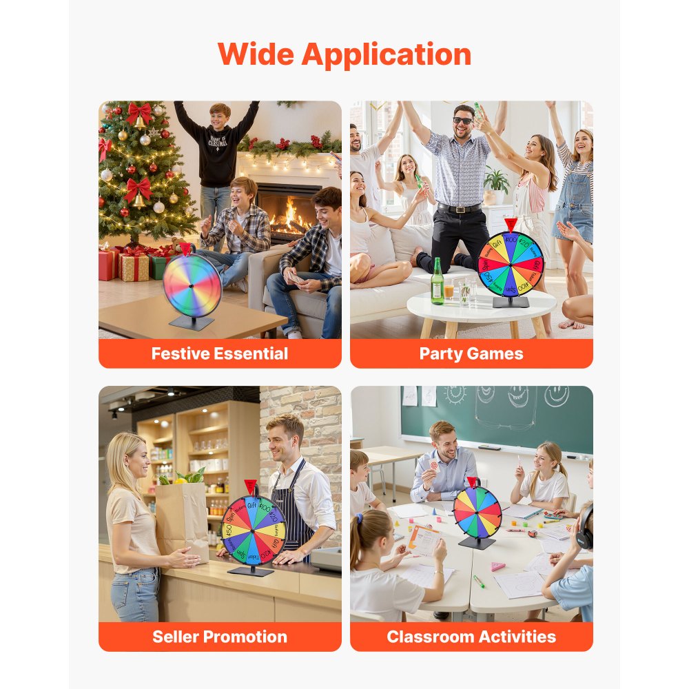 Τροχός Βραβείων VEVOR 305 mm, Τροχός Βραβείων με 12 Θέσεις και Βάση, Επιτραπέζια Ρουλέτα Τύχης με Σβήσιμο και 2 Μαρκαδόρους, 6 Χρώματα, Εύκολη Συναρμολόγηση, για Πάρτι, Παμπ, Εμπορικές Εκθέσεις, Καρναβάλι Τροχός Βραβείων VEVOR 305 mm, Τροχός Βραβείων με 12 Θέσεις και Βάση, Επιτραπέζια Ρουλέτα Τύχης με Σβήσιμο και 2 Μαρκαδόρους, 6 Χρώματα, Εύκολη Συναρμολόγηση, για Πάρτι, Παμπ, Εμπορικές Εκθέσεις, Καρναβάλι