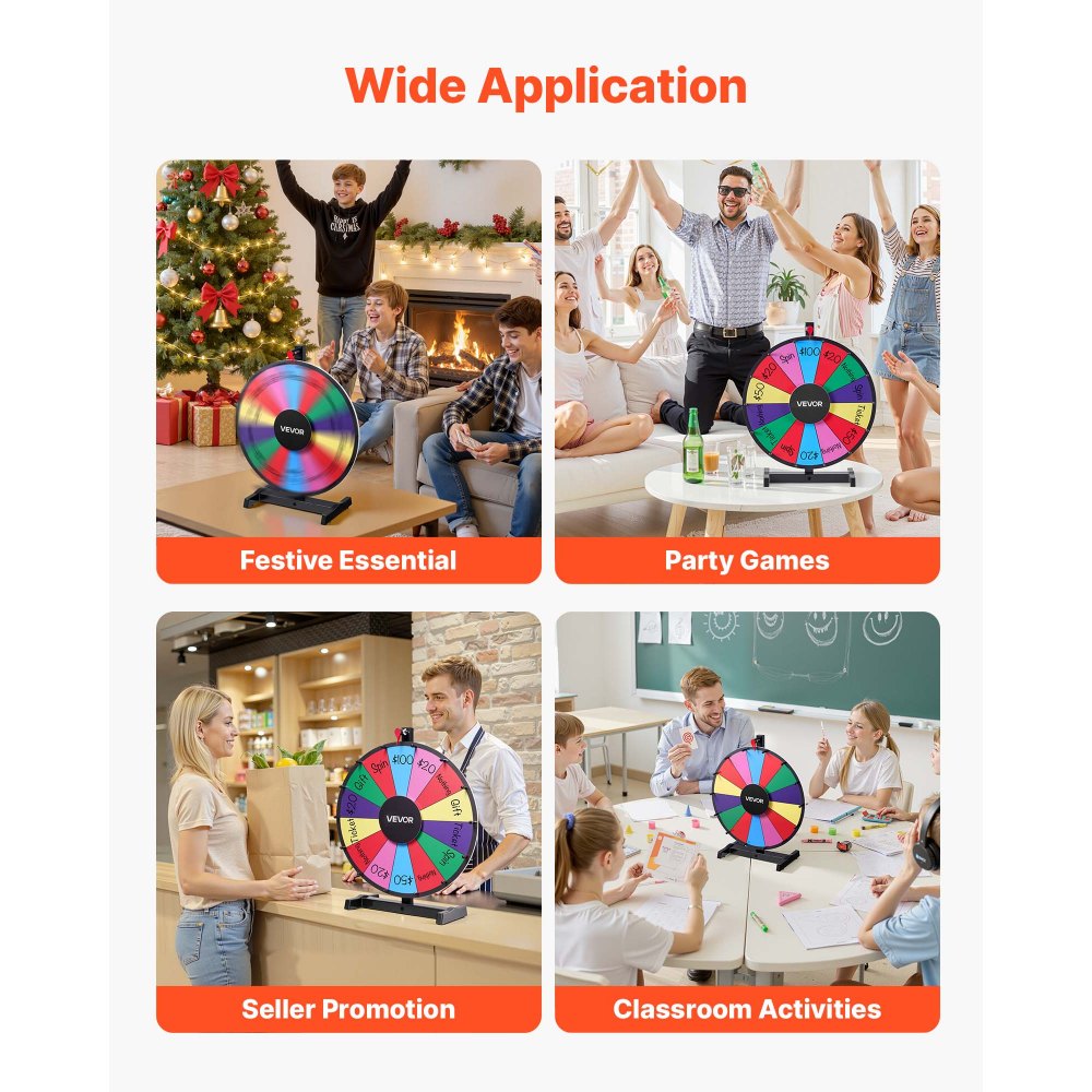 Τροχός Βραβείων VEVOR 457 mm, Τροχός Βραβείων 14 Θέσεων με Βάση, Επιτραπέζια Ρουλέτα Τύχης με Ξηρό Σβήσιμο και 2 Μαρκαδόρους, 6 Χρώματα, Εύκολη Συναρμολόγηση, για Πάρτι, Παμπ, Εμπορική Έκθεση, Καρναβάλι, Εκδηλώσεις Τροχός Βραβείων VEVOR 457 mm, Τροχός Βραβείων 14 Θέσεων με Βάση, Επιτραπέζια Ρουλέτα Τύχης με Ξηρό Σβήσιμο και 2 Μαρκαδόρους, 6 Χρώματα, Εύκολη Συναρμολόγηση, για Πάρτι, Παμπ, Εμπορική Έκθεση, Καρναβάλι, Εκδηλώσεις