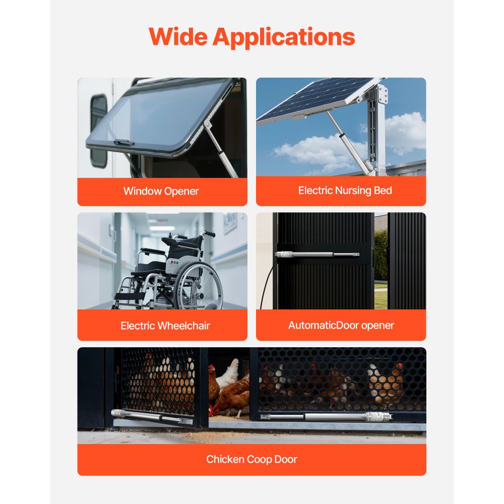 Γραμμικός Ενεργοποιητής VEVOR 12V, Διαδρομή 250mm, Υψηλής Ταχύτητας 15mm/s, Γραμμικός Ενεργοποιητής Κίνησης 1000N - με Προστασία IP54 & Βάση Στήριξης για Γραφείο Ανύψωσης, Ανακλινόμενες Καρέκλες, Ανοιχτήρι Πόρτας Παραθύρου Γραμμικός Ενεργοποιητής VEVOR 12V, Διαδρομή 250mm, Υψηλής Ταχύτητας 15mm/s, Γραμμικός Ενεργοποιητής Κίνησης 1000N - με Προστασία IP54 & Βάση Στήριξης για Γραφείο Ανύψωσης, Ανακλινόμενες Καρέκλες, Ανοιχτήρι Πόρτας Παραθύρου