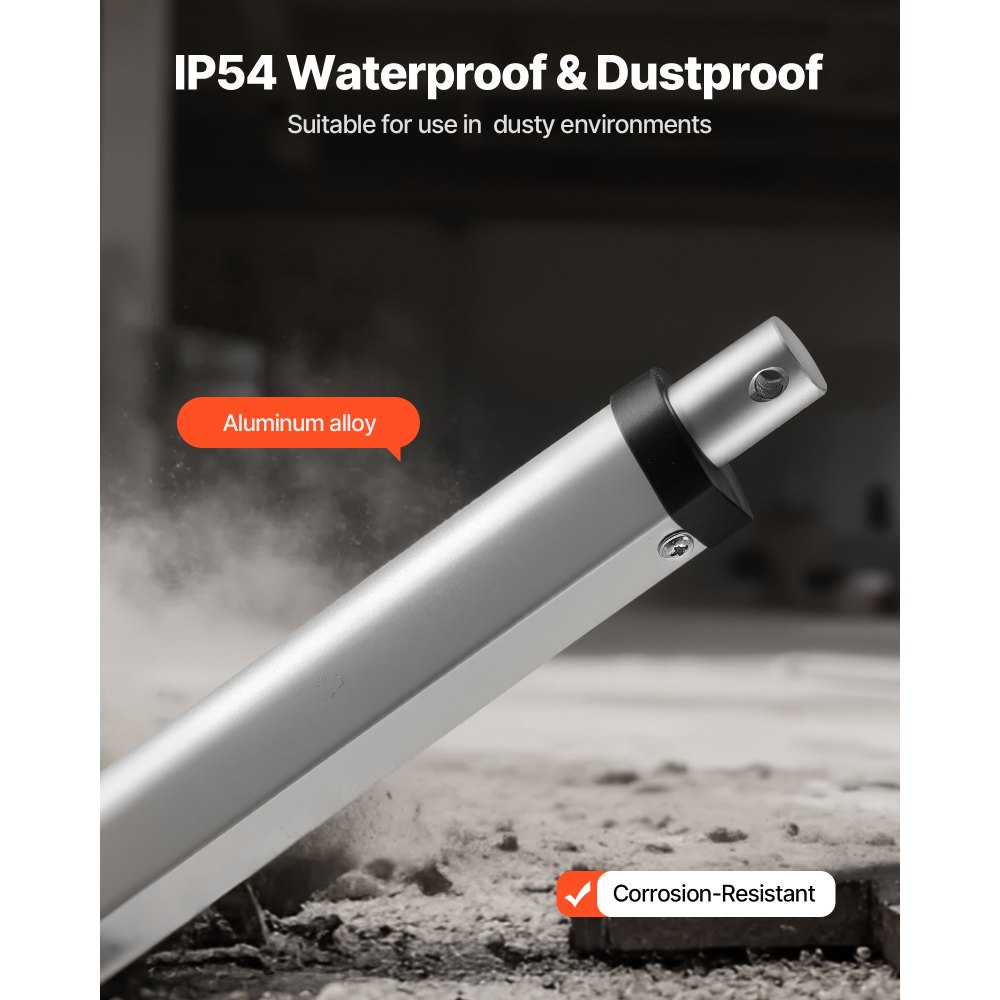 Γραμμικός Ενεργοποιητής VEVOR 12V, Διαδρομή 101,6 mm, Υψηλής Ταχύτητας 15 mm/s, Γραμμικός Ενεργοποιητής Κίνησης 1000N - με Προστασία IP54 & Βάση Στήριξης για Γραφείο Ανύψωσης, Ανακλινόμενες Καρέκλες, Ανοιχτήρι Πόρτας Παραθύρου Γραμμικός Ενεργοποιητής VEVOR 12V, Διαδρομή 101,6 mm, Υψηλής Ταχύτητας 15 mm/s, Γραμμικός Ενεργοποιητής Κίνησης 1000N - με Προστασία IP54 & Βάση Στήριξης για Γραφείο Ανύψωσης, Ανακλινόμενες Καρέκλες, Ανοιχτήρι Πόρτας Παραθύρου