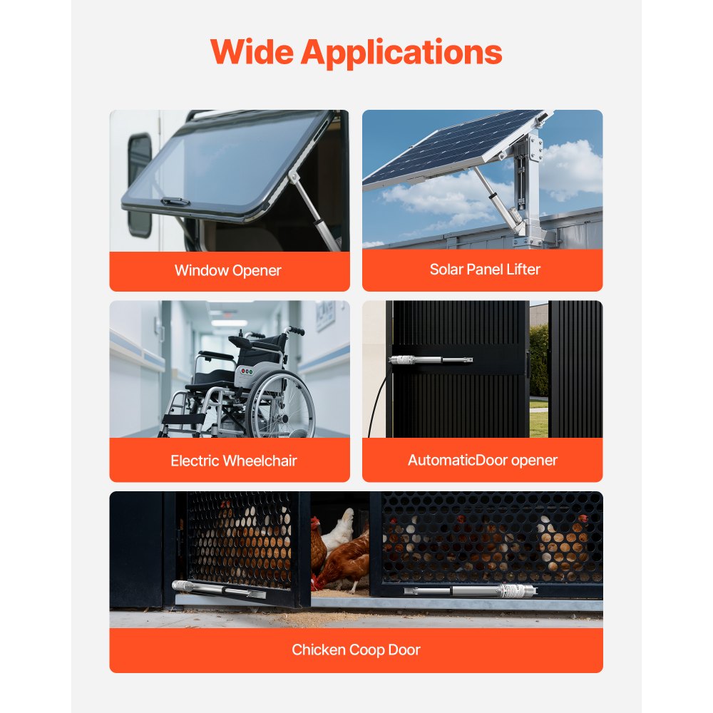 Γραμμικός Ενεργοποιητής VEVOR 12V, Διαδρομή 101,6 mm, Υψηλής Ταχύτητας 15 mm/s, Γραμμικός Ενεργοποιητής Κίνησης 1000N - με Προστασία IP54 & Βάση Στήριξης για Γραφείο Ανύψωσης, Ανακλινόμενες Καρέκλες, Ανοιχτήρι Πόρτας Παραθύρου Γραμμικός Ενεργοποιητής VEVOR 12V, Διαδρομή 101,6 mm, Υψηλής Ταχύτητας 15 mm/s, Γραμμικός Ενεργοποιητής Κίνησης 1000N - με Προστασία IP54 & Βάση Στήριξης για Γραφείο Ανύψωσης, Ανακλινόμενες Καρέκλες, Ανοιχτήρι Πόρτας Παραθύρου