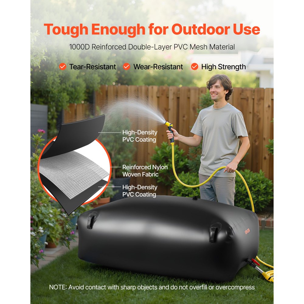 Κύστη αποθήκευσης νερού VEVOR 540L μεγάλης χωρητικότητας, τσάντα νερού, φορητή και πτυσσόμενη δεξαμενή μαλακού νερού, στεγανή και ανθεκτική στη φθορά δεξαμενή αποθήκευσης νερού έκτακτης ανάγκης από PVC για τροχόσπιτα και εξωτερική χρήση Κύστη αποθήκευσης νερού VEVOR 540L μεγάλης χωρητικότητας, τσάντα νερού, φορητή και πτυσσόμενη δεξαμενή μαλακού νερού, στεγανή και ανθεκτική στη φθορά δεξαμενή αποθήκευσης νερού έκτακτης ανάγκης από PVC για τροχόσπιτα και εξωτερική χρήση