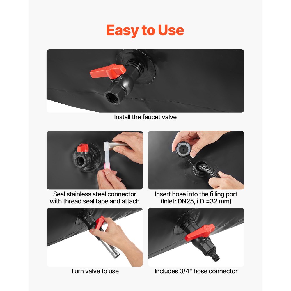 Κύστη αποθήκευσης νερού VEVOR 540L μεγάλης χωρητικότητας, τσάντα νερού, φορητή και πτυσσόμενη δεξαμενή μαλακού νερού, στεγανή και ανθεκτική στη φθορά δεξαμενή αποθήκευσης νερού έκτακτης ανάγκης από PVC για τροχόσπιτα και εξωτερική χρήση Κύστη αποθήκευσης νερού VEVOR 540L μεγάλης χωρητικότητας, τσάντα νερού, φορητή και πτυσσόμενη δεξαμενή μαλακού νερού, στεγανή και ανθεκτική στη φθορά δεξαμενή αποθήκευσης νερού έκτακτης ανάγκης από PVC για τροχόσπιτα και εξωτερική χρήση