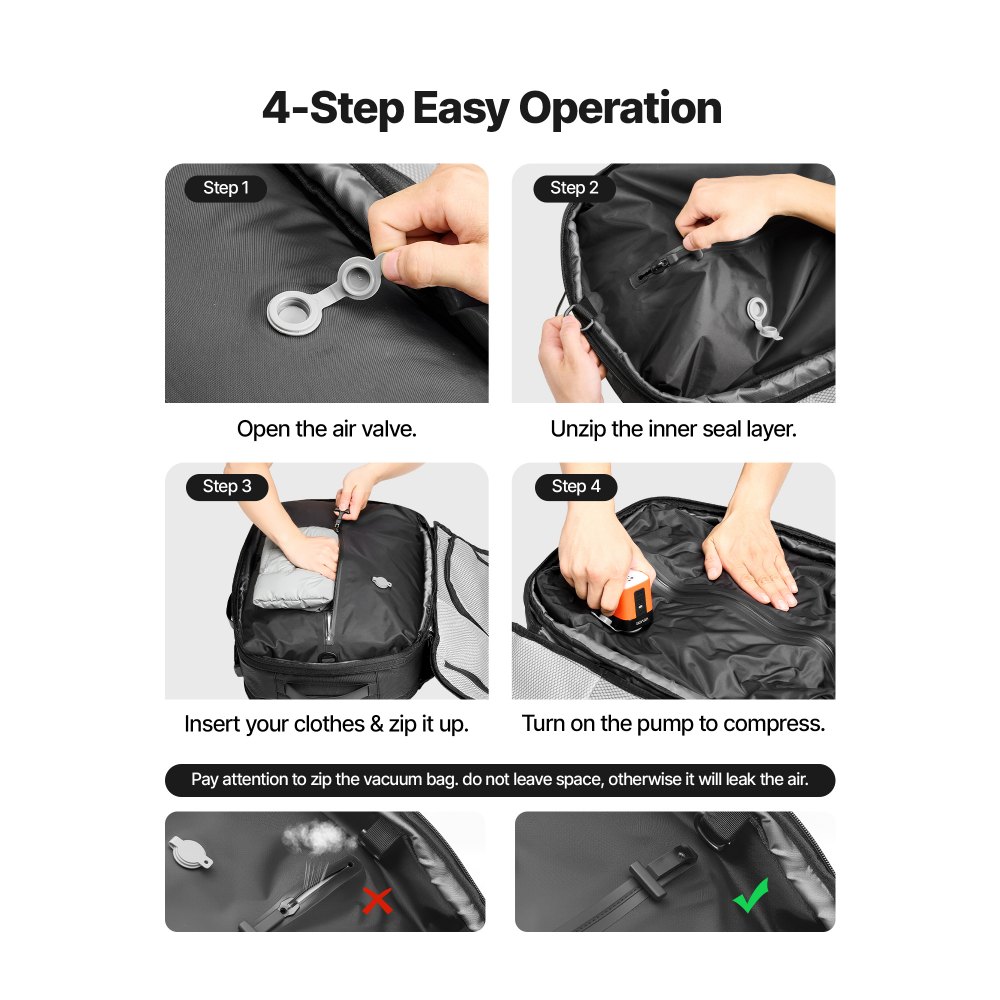 Σακίδιο ταξιδιού κενού VEVOR, 65L, επεκτεινόμενο σακίδιο ταξιδιού συμπίεσης με στεγανοποίηση κενού με αντλία, με κλειδαριά εγκεκριμένη από την TSA, σακίδιο Airback Vacpack, αδιάβροχη βαλίτσα χειρός, για επαγγελματικούς σκοπούς, γκρι Σακίδιο ταξιδιού κενού VEVOR, 65L, επεκτεινόμενο σακίδιο ταξιδιού συμπίεσης με στεγανοποίηση κενού με αντλία, με κλειδαριά εγκεκριμένη από την TSA, σακίδιο Airback Vacpack, αδιάβροχη βαλίτσα χειρός, για επαγγελματικούς σκοπούς, γκρι