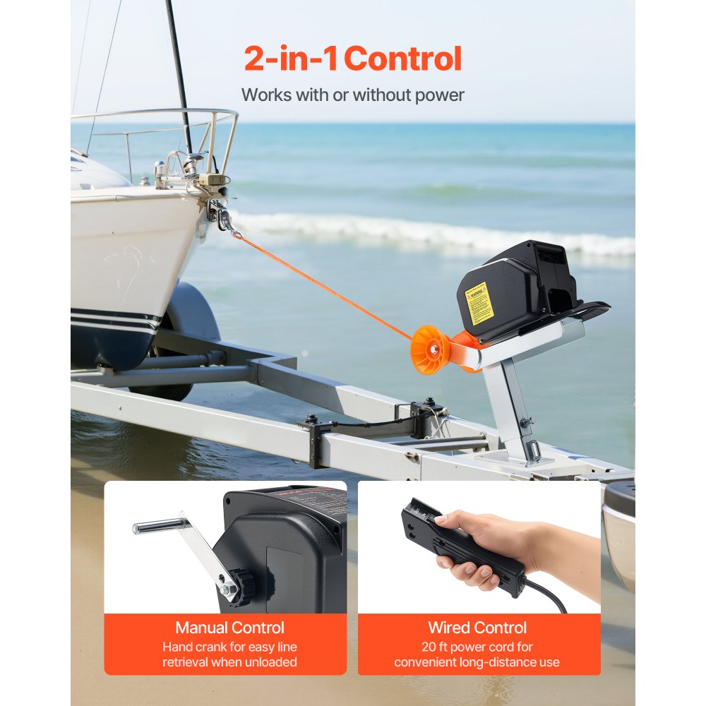 Ηλεκτρικό βαρούλκο σκάφους VEVOR, 12V DC 300W, Αναστρέψιμο ηλεκτρικό βαρούλκο ρυμούλκησης για σκάφη έως 900 kg, Ενεργοποίηση, Απενεργοποίηση και λειτουργία ελεύθερης περιστροφής για σκάφη με ενσύρματο τηλεχειριστήριο και χειροκίνητη μανιβέλα Ηλεκτρικό βαρούλκο σκάφους VEVOR, 12V DC 300W, Αναστρέψιμο ηλεκτρικό βαρούλκο ρυμούλκησης για σκάφη έως 900 kg, Ενεργοποίηση, Απενεργοποίηση και λειτουργία ελεύθερης περιστροφής για σκάφη με ενσύρματο τηλεχειριστήριο και χειροκίνητη μανιβέλα