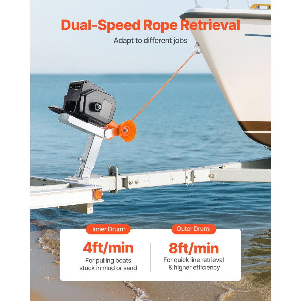 Ηλεκτρικό βαρούλκο σκάφους VEVOR, 12V DC 300W, Αναστρέψιμο ηλεκτρικό βαρούλκο ρυμούλκησης για σκάφη έως 900 kg, Ενεργοποίηση, Απενεργοποίηση και λειτουργία ελεύθερης περιστροφής για σκάφη με ενσύρματο τηλεχειριστήριο και χειροκίνητη μανιβέλα Ηλεκτρικό βαρούλκο σκάφους VEVOR, 12V DC 300W, Αναστρέψιμο ηλεκτρικό βαρούλκο ρυμούλκησης για σκάφη έως 900 kg, Ενεργοποίηση, Απενεργοποίηση και λειτουργία ελεύθερης περιστροφής για σκάφη με ενσύρματο τηλεχειριστήριο και χειροκίνητη μανιβέλα