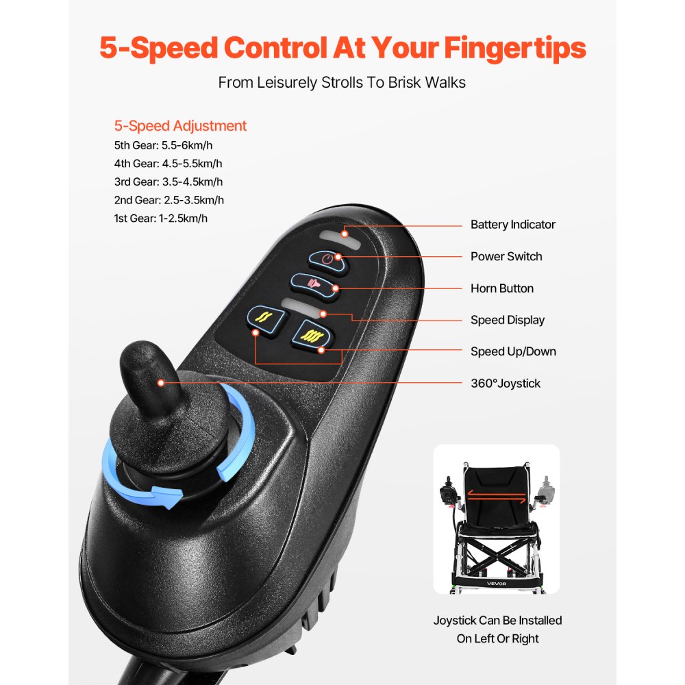 Ηλεκτρικό αναπηρικό αμαξίδιο VEVOR για ενήλικες, χωρητικότητας 100 kg, πτυσσόμενο και ελαφρύ μηχανοκίνητο αναπηρικό αμαξίδιο, μεγάλης εμβέλειας διαδρομή 19,3 km, ηλεκτροκίνητο αμαξίδιο παντός εδάφους, φορητό για ηλικιωμένους και άτομα με αναπηρία Ηλεκτρικό αναπηρικό αμαξίδιο VEVOR για ενήλικες, χωρητικότητας 100 kg, πτυσσόμενο και ελαφρύ μηχανοκίνητο αναπηρικό αμαξίδιο, μεγάλης εμβέλειας διαδρομή 19,3 km, ηλεκτροκίνητο αμαξίδιο παντός εδάφους, φορητό για ηλικιωμένους και άτομα με αναπηρία