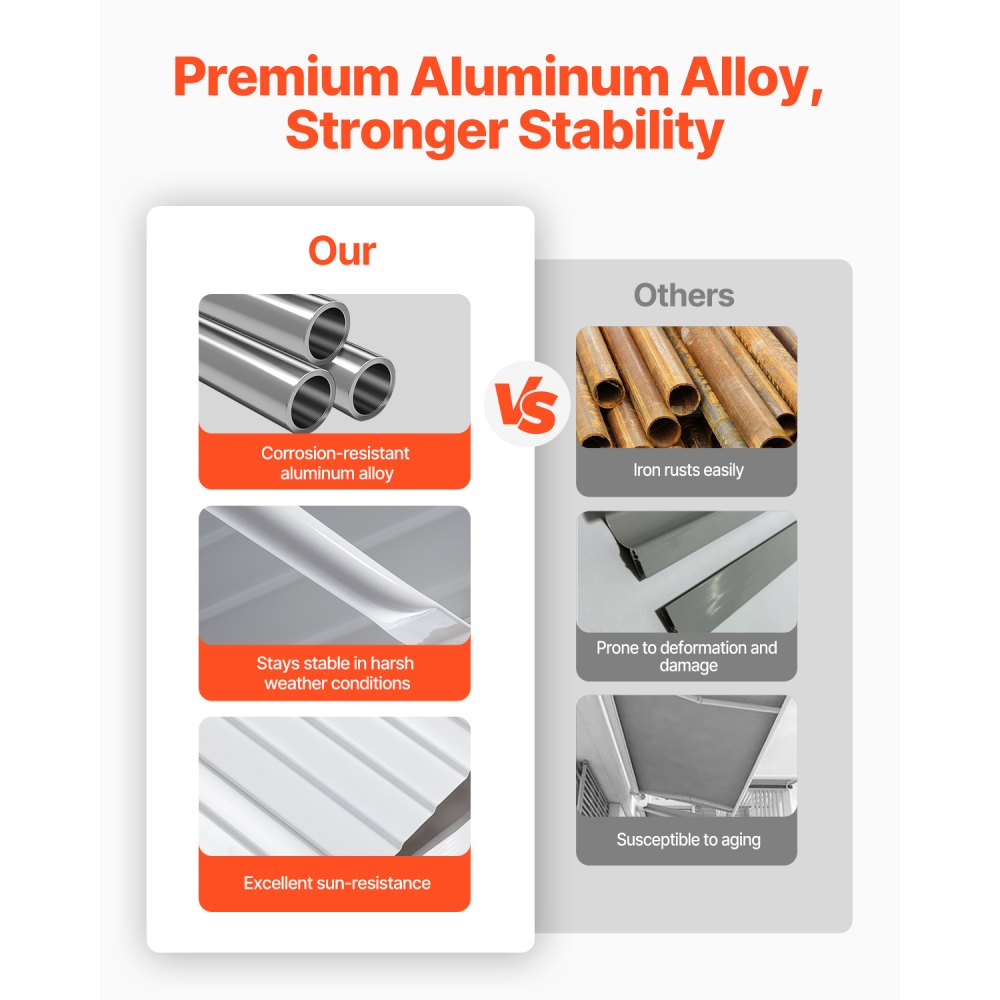 Τέντα αλουμινίου VEVOR 48 x 42 ίντσες, Ανθεκτική τέντα παραθύρου, Ελαφριές και σταθερές εξωτερικές τέντες αλουμινίου, βροχή, χιόνι, προστασία από τον ήλιο για πόρτα, είσοδο, παράθυρα, βεράντα Τέντα αλουμινίου VEVOR 48 x 42 ίντσες, Ανθεκτική τέντα παραθύρου, Ελαφριές και σταθερές εξωτερικές τέντες αλουμινίου, βροχή, χιόνι, προστασία από τον ήλιο για πόρτα, είσοδο, παράθυρα, βεράντα