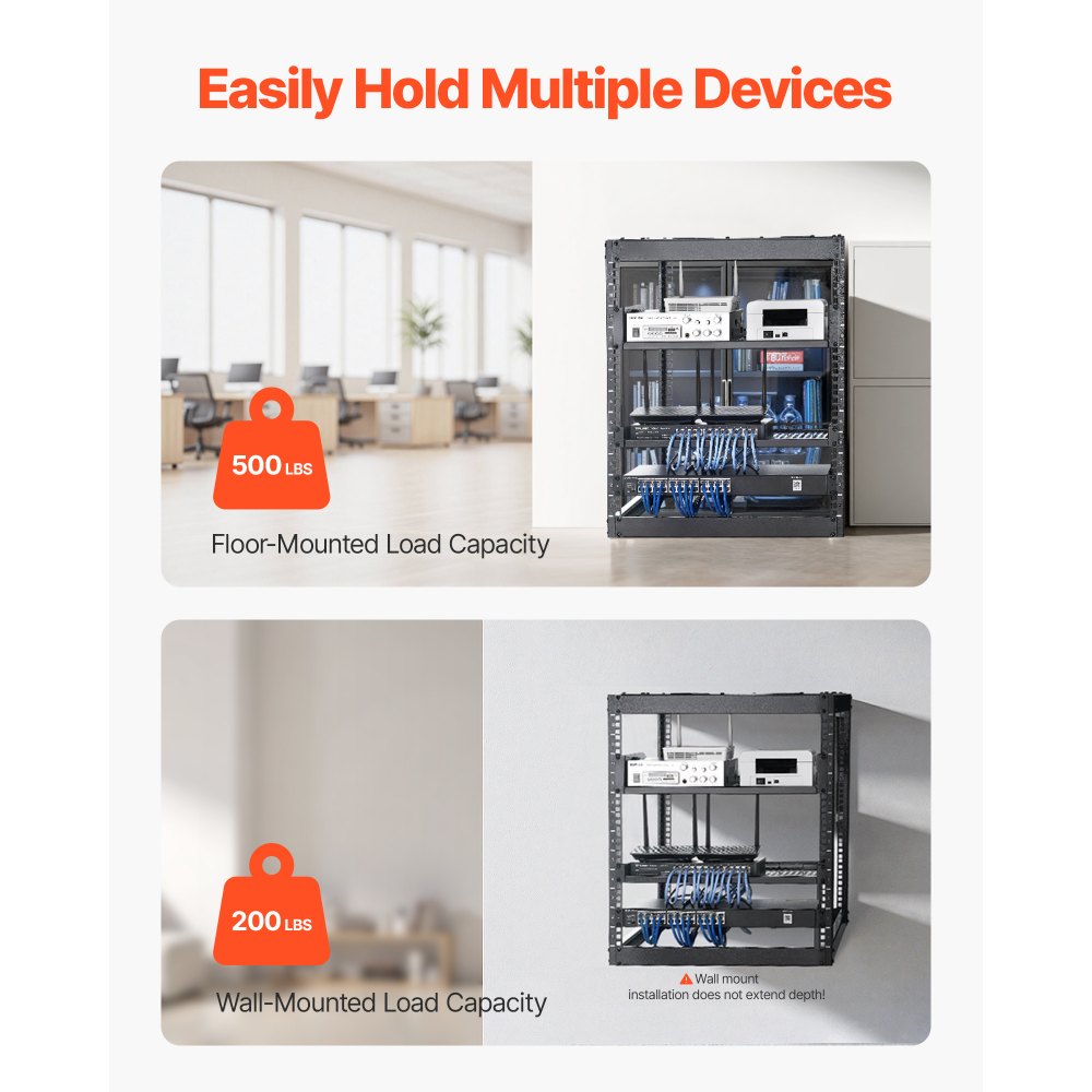 Rack δικτύου VEVOR 12U ανοιχτού πλαισίου, βάθους 585 mm, επιτοίχιο ή επιδαπέδιο, βαρέως τύπου 4 θέσεων, με αεριζόμενα ράφια και υλικό στήριξης, χωράει όλο τον εξοπλισμό δικτύωσης IT και τον εξοπλισμό AV. Rack δικτύου VEVOR 12U ανοιχτού πλαισίου, βάθους 585 mm, επιτοίχιο ή επιδαπέδιο, βαρέως τύπου 4 θέσεων, με αεριζόμενα ράφια και υλικό στήριξης, χωράει όλο τον εξοπλισμό δικτύωσης IT και τον εξοπλισμό AV.