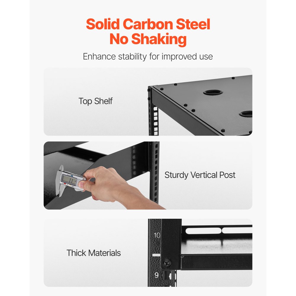 Rack δικτύου VEVOR 12U ανοιχτού πλαισίου, βάθους 585 mm, επιτοίχιο ή επιδαπέδιο, βαρέως τύπου 4 θέσεων, με αεριζόμενα ράφια και υλικό στήριξης, χωράει όλο τον εξοπλισμό δικτύωσης IT και τον εξοπλισμό AV. Rack δικτύου VEVOR 12U ανοιχτού πλαισίου, βάθους 585 mm, επιτοίχιο ή επιδαπέδιο, βαρέως τύπου 4 θέσεων, με αεριζόμενα ράφια και υλικό στήριξης, χωράει όλο τον εξοπλισμό δικτύωσης IT και τον εξοπλισμό AV.