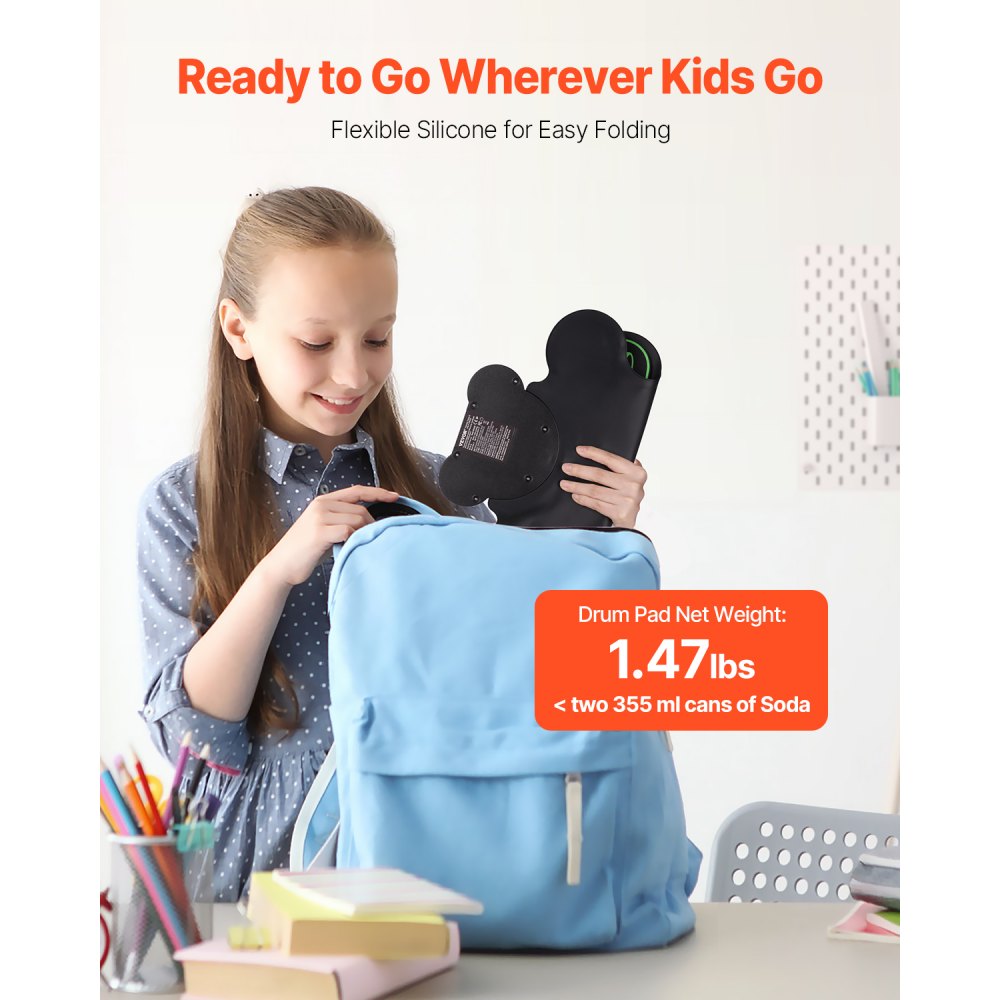 Σετ ηλεκτρικών ντραμς VEVOR, 9 μαξιλαράκια, αναδιπλούμενο μαξιλαράκι εξάσκησης ντραμς, ηλεκτρονικό σετ ντραμς με υποδοχή ακουστικών, διπλά πετάλια, μπαγκέτες ντραμς, ενσωματωμένα διπλά ηχεία, MIDI, φορητό παιχνίδι οργάνων για παιδιά ηλικίας 3+ ετών Σετ ηλεκτρικών ντραμς VEVOR, 9 μαξιλαράκια, αναδιπλούμενο μαξιλαράκι εξάσκησης ντραμς, ηλεκτρονικό σετ ντραμς με υποδοχή ακουστικών, διπλά πετάλια, μπαγκέτες ντραμς, ενσωματωμένα διπλά ηχεία, MIDI, φορητό παιχνίδι οργάνων για παιδιά ηλικίας 3+ ετών