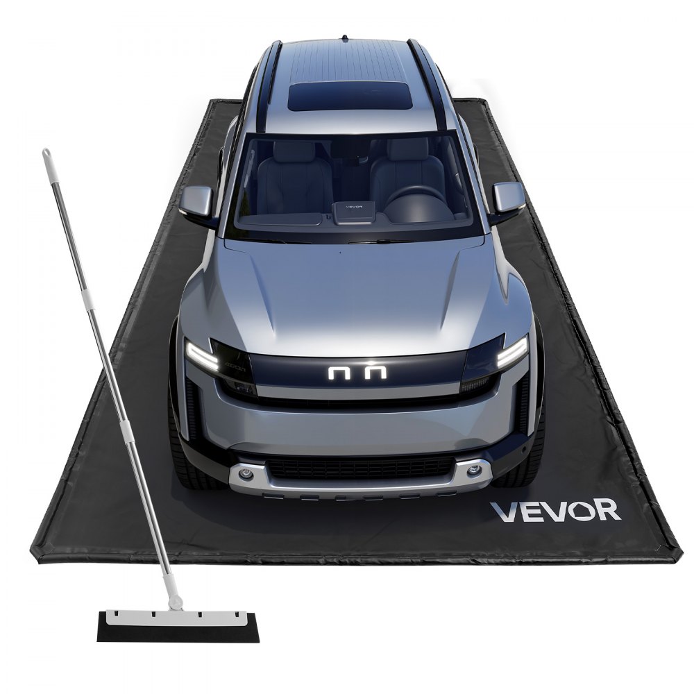 Πατάκι συγκράτησης VEVOR, 2,4 x 4,9 m, Αντιολισθητικό πατάκι δαπέδου γκαράζ PVC με σκούπα καθαρισμού, Βαρέως τύπου, Ανθεκτική αδιάβροχη προστασία συγκράτησης από χιόνι, βροχή και λάσπη για χώρους στάθμευσης αυτοκινήτων, Μαύρο Πατάκι συγκράτησης VEVOR, 2,4 x 4,9 m, Αντιολισθητικό πατάκι δαπέδου γκαράζ PVC με σκούπα καθαρισμού, Βαρέως τύπου, Ανθεκτική αδιάβροχη προστασία συγκράτησης από χιόνι, βροχή και λάσπη για χώρους στάθμευσης αυτοκινήτων, Μαύρο