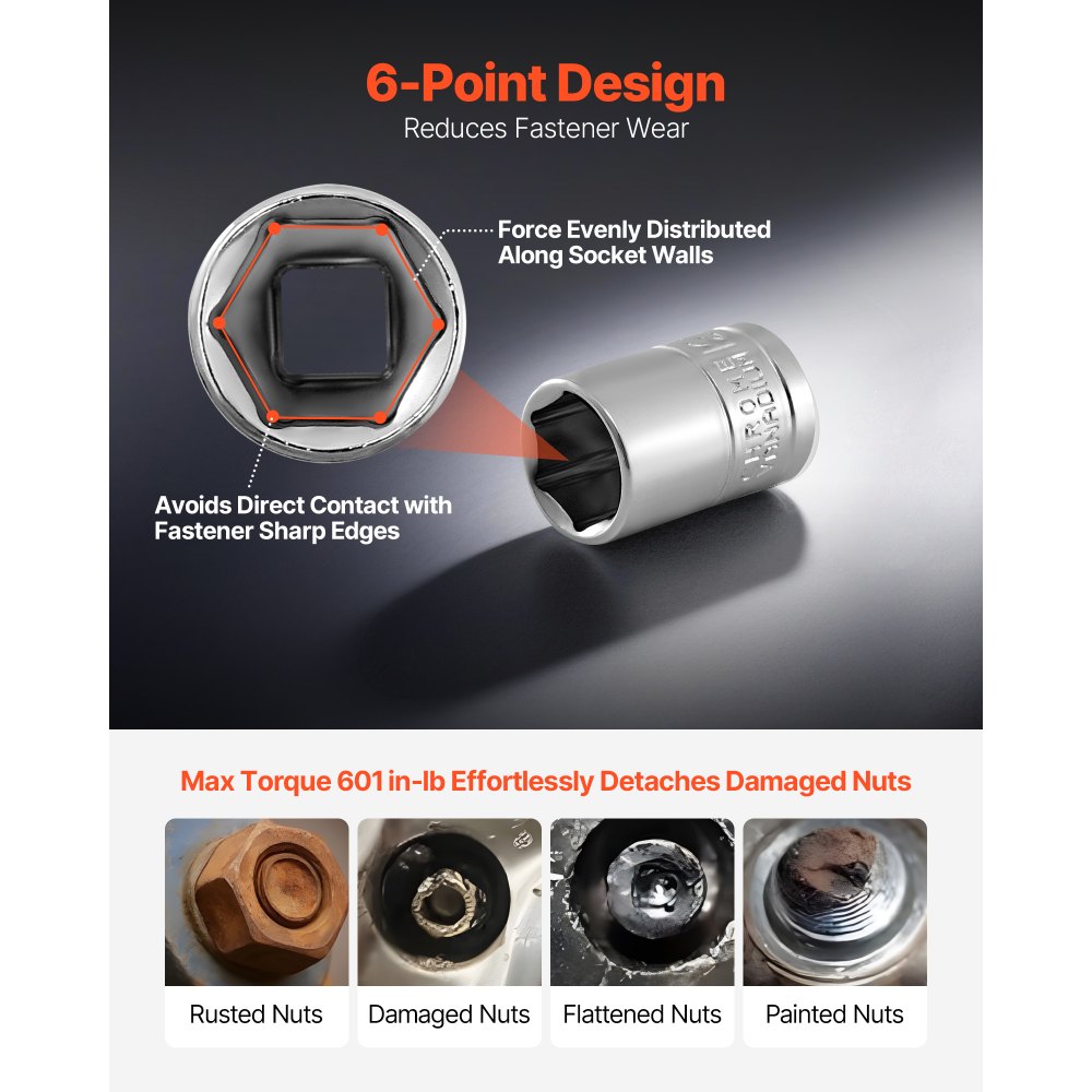 Σετ καρυδάκια VEVOR, 27 τεμάχια, Σετ καρυδάκια και καστάνιας 6,4 mm, SAE και μετρικό, Κιτ εργαλείων μηχανικού με κλειδί καστάνιας, ράβδο επέκτασης και θήκη αποθήκευσης, κράμα χάλυβα CR-V, για επισκευή αυτοκινήτων Σετ καρυδάκια VEVOR, 27 τεμάχια, Σετ καρυδάκια και καστάνιας 6,4 mm, SAE και μετρικό, Κιτ εργαλείων μηχανικού με κλειδί καστάνιας, ράβδο επέκτασης και θήκη αποθήκευσης, κράμα χάλυβα CR-V, για επισκευή αυτοκινήτων