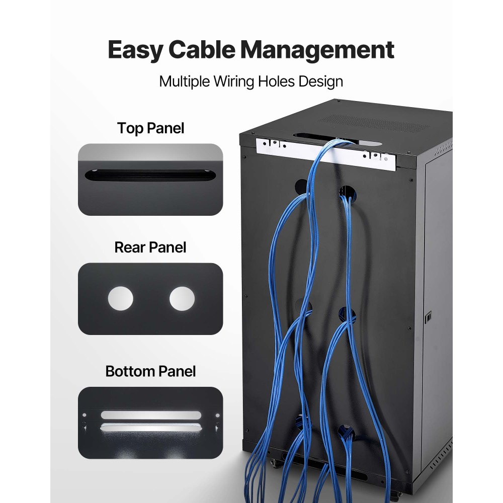 VEVOR 22U Δικτυακό Καμπίνας Τοποθέτησης σε Επιτοίχιο Χώρο, Βάθος 600 mm, Μέγιστη Χωρητικότητα Φόρτισης 136 kg, Περίβλημα Rack για Καμπίνα Server με Κλειδωμένη Πόρτα από Σκληρυμένο Γυαλί, Πλευρικά Πάνελ, Rack Server για Εξοπλισμό IT, Συσκευές A/V VEVOR 22U Δικτυακό Καμπίνας Τοποθέτησης σε Επιτοίχιο Χώρο, Βάθος 600 mm, Μέγιστη Χωρητικότητα Φόρτισης 136 kg, Περίβλημα Rack για Καμπίνα Server με Κλειδωμένη Πόρτα από Σκληρυμένο Γυαλί, Πλευρικά Πάνελ, Rack Server για Εξοπλισμό IT, Συσκευές A/V