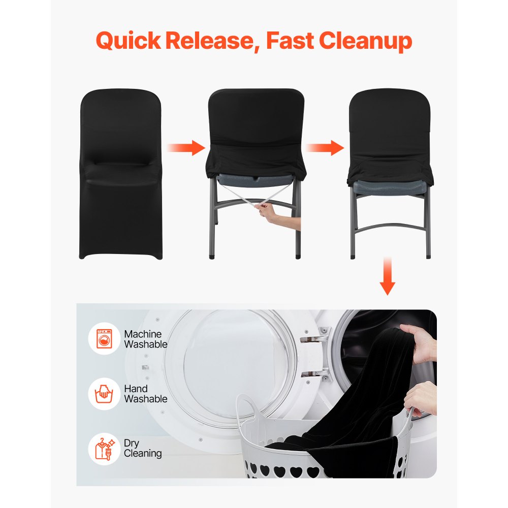 VEVOR 30 τεμάχια μαύρα καλύμματα καρέκλας, κάλυμμα καρέκλας από πολυεστέρα και σπάντεξ, ελαστικά καλύμματα για γάμο, πάρτι, τραπεζαρία, δεξιώσεις, καλύμματα καρέκλας με επίπεδη πρόσοψη, κατάλληλα για καρέκλα. Διαστάσεις έως 18,11 x 19,69 x 33,86 ίντσες. VEVOR 30 τεμάχια μαύρα καλύμματα καρέκλας, κάλυμμα καρέκλας από πολυεστέρα και σπάντεξ, ελαστικά καλύμματα για γάμο, πάρτι, τραπεζαρία, δεξιώσεις, καλύμματα καρέκλας με επίπεδη πρόσοψη, κατάλληλα για καρέκλα. Διαστάσεις έως 18,11 x 19,69 x 33,86 ίντσες.