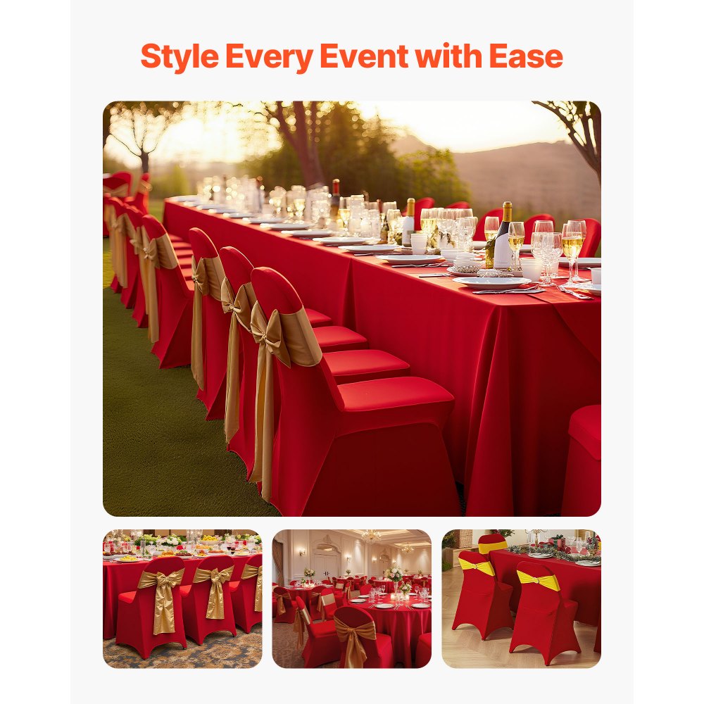 VEVOR 50 τεμάχια κόκκινα καλύμματα καρέκλας, κάλυμμα καρέκλας από πολυεστέρα και σπάντεξ, ελαστικά καλύμματα για γάμο, πάρτι, τραπεζαρία, δεξιώσεις, καλύμματα καρέκλας με επίπεδη πρόσοψη, κατάλληλα για καρέκλα. Διαστάσεις έως 17,72 x 18,11 x 30,31 ίντσες. VEVOR 50 τεμάχια κόκκινα καλύμματα καρέκλας, κάλυμμα καρέκλας από πολυεστέρα και σπάντεξ, ελαστικά καλύμματα για γάμο, πάρτι, τραπεζαρία, δεξιώσεις, καλύμματα καρέκλας με επίπεδη πρόσοψη, κατάλληλα για καρέκλα. Διαστάσεις έως 17,72 x 18,11 x 30,31 ίντσες.