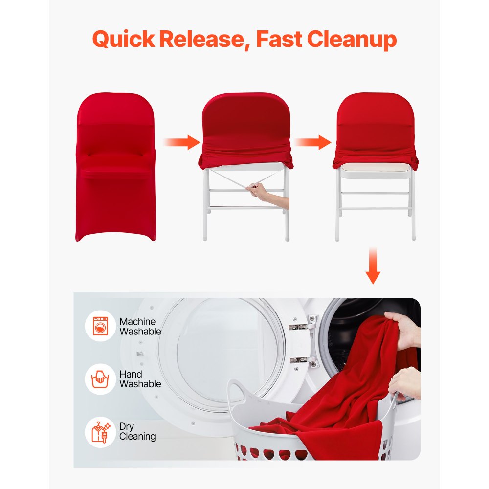 VEVOR 50 τεμάχια κόκκινα καλύμματα καρέκλας, κάλυμμα καρέκλας από πολυεστέρα και σπάντεξ, ελαστικά καλύμματα για γάμο, πάρτι, τραπεζαρία, δεξιώσεις, καλύμματα καρέκλας με επίπεδη πρόσοψη, κατάλληλα για καρέκλα. Διαστάσεις έως 17,72 x 18,11 x 30,31 ίντσες. VEVOR 50 τεμάχια κόκκινα καλύμματα καρέκλας, κάλυμμα καρέκλας από πολυεστέρα και σπάντεξ, ελαστικά καλύμματα για γάμο, πάρτι, τραπεζαρία, δεξιώσεις, καλύμματα καρέκλας με επίπεδη πρόσοψη, κατάλληλα για καρέκλα. Διαστάσεις έως 17,72 x 18,11 x 30,31 ίντσες.