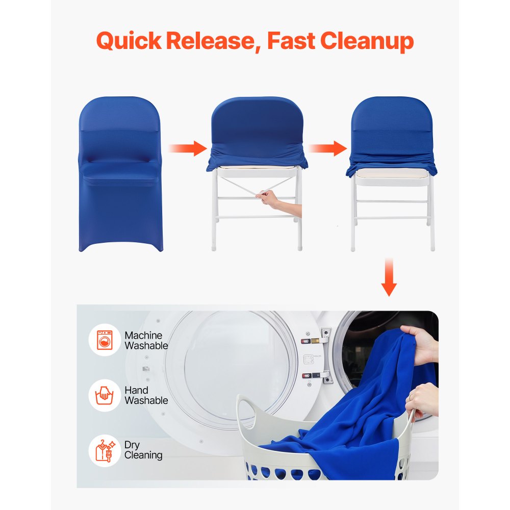 VEVOR 50 τεμάχια μπλε καλύμματα καρέκλας, κάλυμμα καρέκλας από πολυεστέρα και σπάντεξ, ελαστικά καλύμματα για γάμο, πάρτι, τραπεζαρία, δεξιώσεις, καλύμματα καρέκλας με επίπεδη πρόσοψη, κατάλληλα για καρέκλα. Διαστάσεις έως 17,72 x 18,11 x 30,31 ίντσες. VEVOR 50 τεμάχια μπλε καλύμματα καρέκλας, κάλυμμα καρέκλας από πολυεστέρα και σπάντεξ, ελαστικά καλύμματα για γάμο, πάρτι, τραπεζαρία, δεξιώσεις, καλύμματα καρέκλας με επίπεδη πρόσοψη, κατάλληλα για καρέκλα. Διαστάσεις έως 17,72 x 18,11 x 30,31 ίντσες.