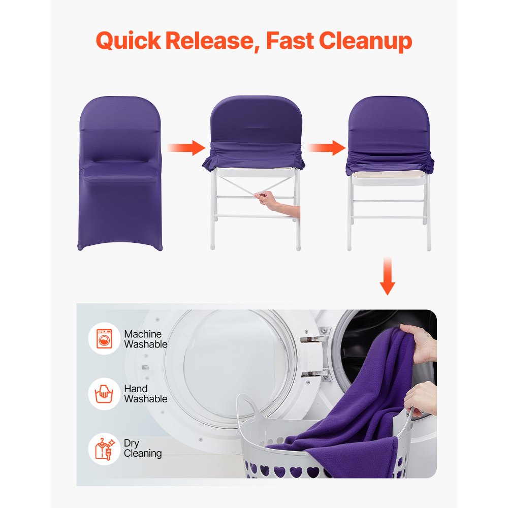 VEVOR 50 τεμάχια μωβ καλύμματα καρέκλας, κάλυμμα καρέκλας από πολυεστέρα και σπάντεξ, ελαστικά καλύμματα για γάμο, πάρτι, τραπεζαρία, δεξιώσεις, καλύμματα καρέκλας με επίπεδη πρόσοψη, κατάλληλα για καρέκλα. Διαστάσεις έως 17,72 x 18,11 x 30,31 ίντσες. VEVOR 50 τεμάχια μωβ καλύμματα καρέκλας, κάλυμμα καρέκλας από πολυεστέρα και σπάντεξ, ελαστικά καλύμματα για γάμο, πάρτι, τραπεζαρία, δεξιώσεις, καλύμματα καρέκλας με επίπεδη πρόσοψη, κατάλληλα για καρέκλα. Διαστάσεις έως 17,72 x 18,11 x 30,31 ίντσες.