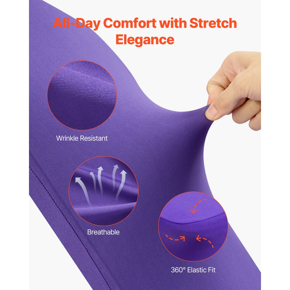 VEVOR 50 τεμάχια μωβ καλύμματα καρέκλας, κάλυμμα καρέκλας από πολυεστέρα και σπάντεξ, ελαστικά καλύμματα για γάμο, πάρτι, τραπεζαρία, δεξιώσεις, καλύμματα καρέκλας με επίπεδη πρόσοψη, κατάλληλα για καρέκλα. Διαστάσεις έως 20,08 x 17,72 x 37,4 ίντσες. VEVOR 50 τεμάχια μωβ καλύμματα καρέκλας, κάλυμμα καρέκλας από πολυεστέρα και σπάντεξ, ελαστικά καλύμματα για γάμο, πάρτι, τραπεζαρία, δεξιώσεις, καλύμματα καρέκλας με επίπεδη πρόσοψη, κατάλληλα για καρέκλα. Διαστάσεις έως 20,08 x 17,72 x 37,4 ίντσες.