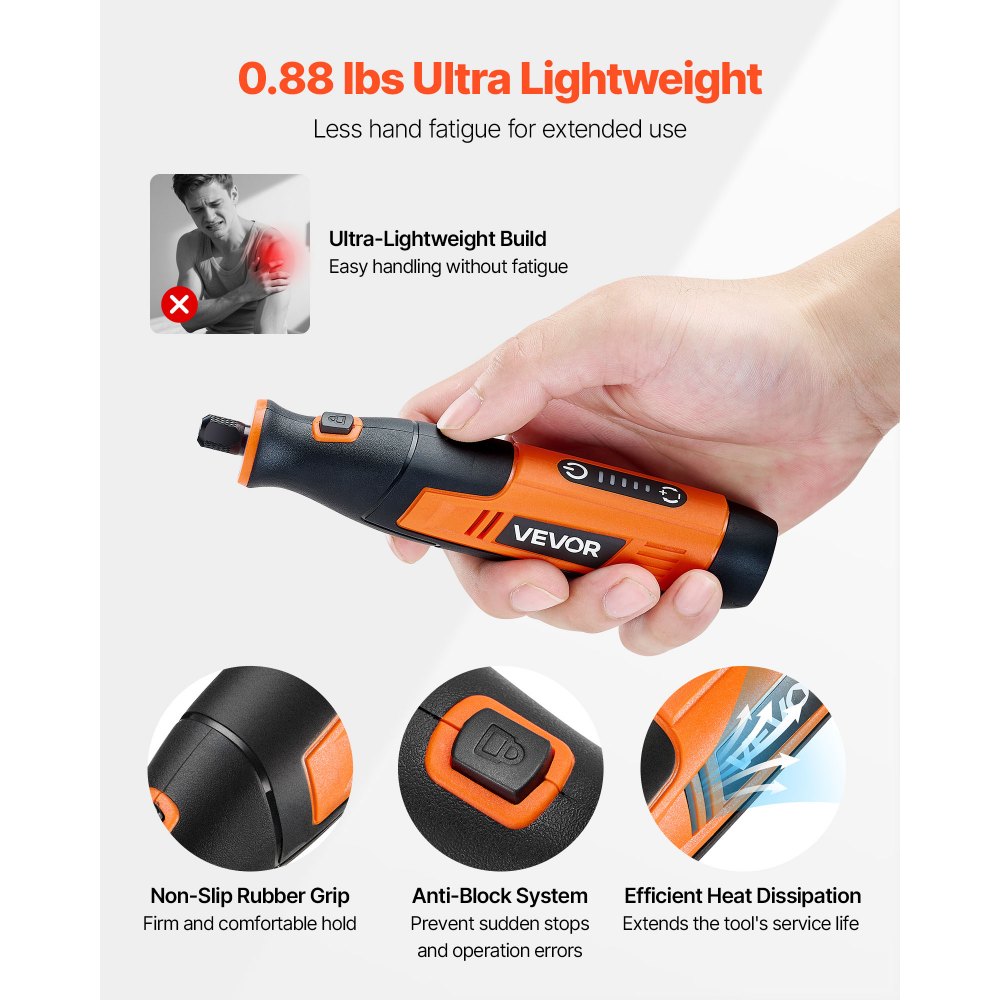 Κιτ ασύρματων περιστροφικών εργαλείων VEVOR 73 τεμαχίων, φορητό μίνι ηλεκτρικό περιστροφικό εργαλείο DC4V, ταχύτητα 5 επιπέδων 7000-20000 σ.α.λ. Πολυχρηστικά εργαλεία DIY για χάραξη, τρίψιμο, στίλβωση, σκάλισμα, κοπή, χειροτεχνίες DIY Κιτ ασύρματων περιστροφικών εργαλείων VEVOR 73 τεμαχίων, φορητό μίνι ηλεκτρικό περιστροφικό εργαλείο DC4V, ταχύτητα 5 επιπέδων 7000-20000 σ.α.λ. Πολυχρηστικά εργαλεία DIY για χάραξη, τρίψιμο, στίλβωση, σκάλισμα, κοπή, χειροτεχνίες DIY